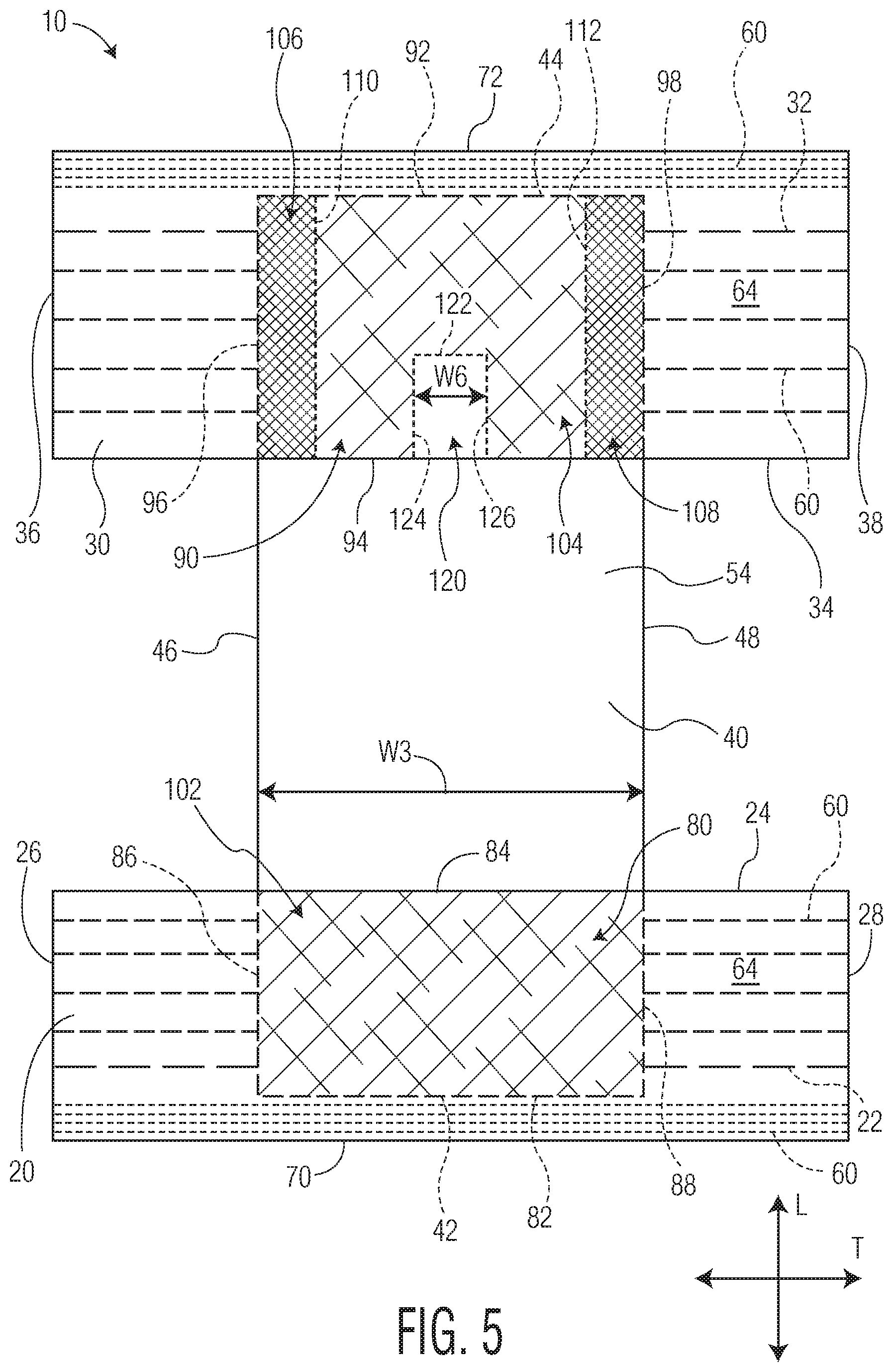 Patent US12496236 Figure 5 – Absorbent article