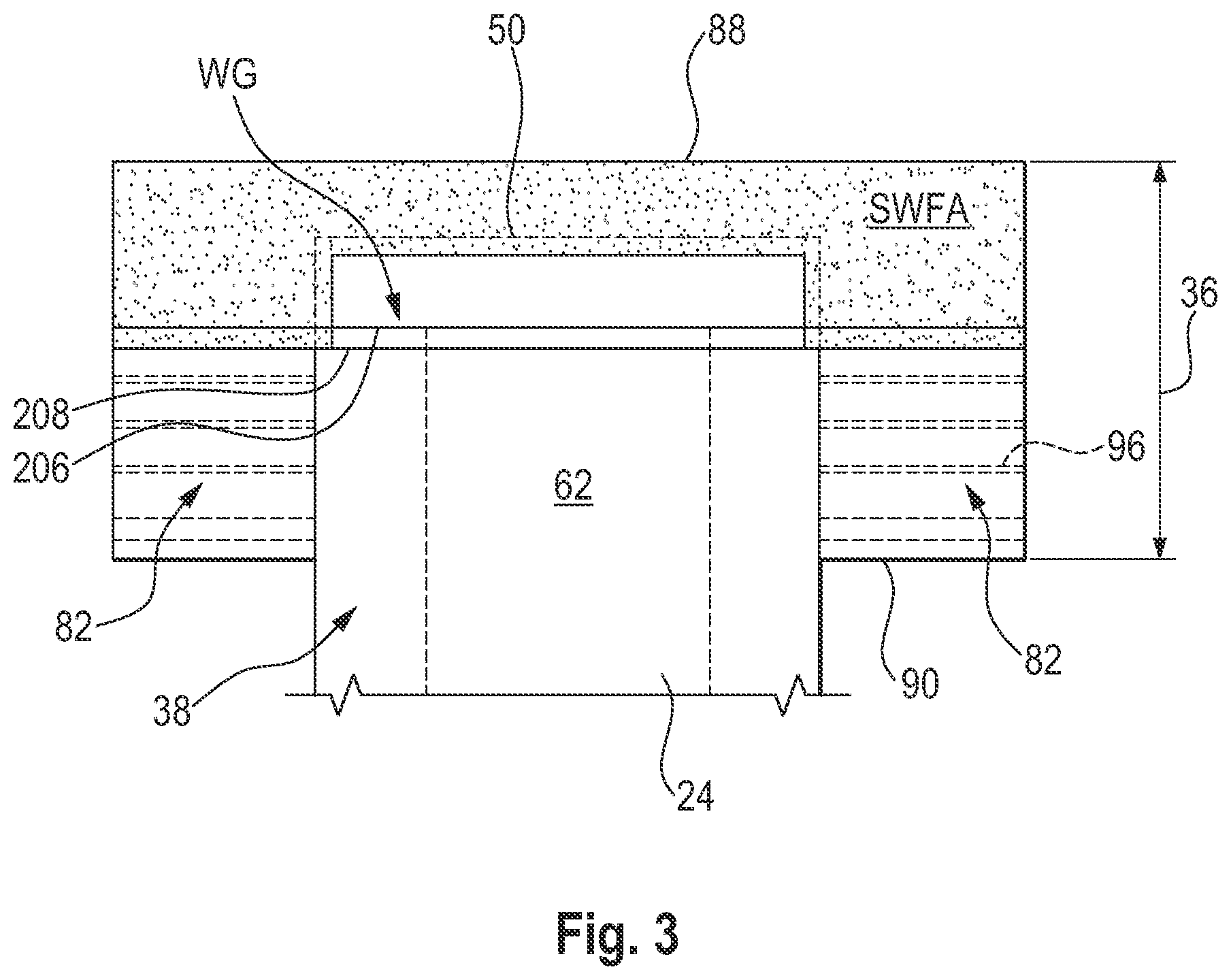 Patent US12496237 Figure 3 – Absorbent article with waist guard