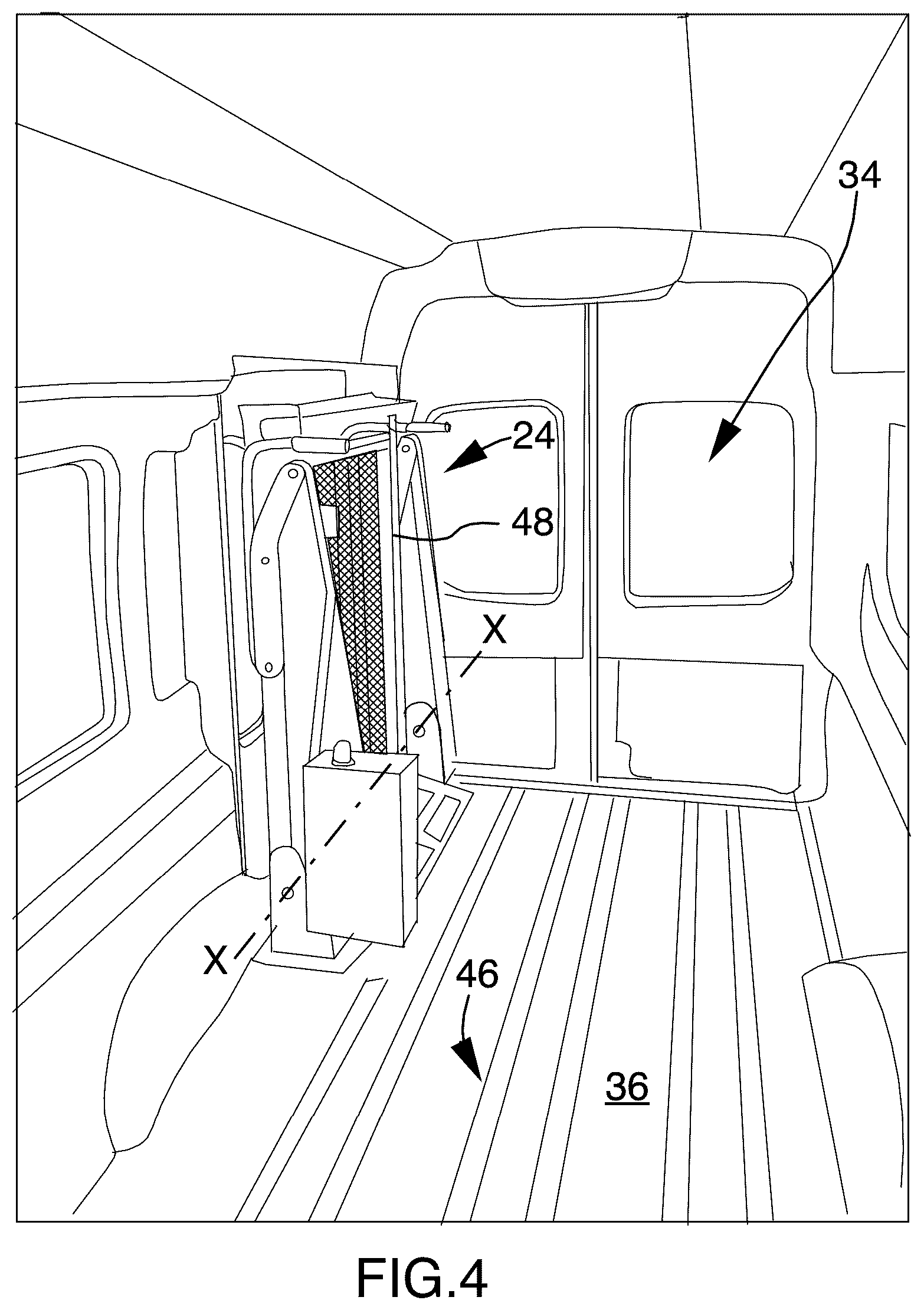 Patent US12496241 Figure 4 – Accessibility vehicle