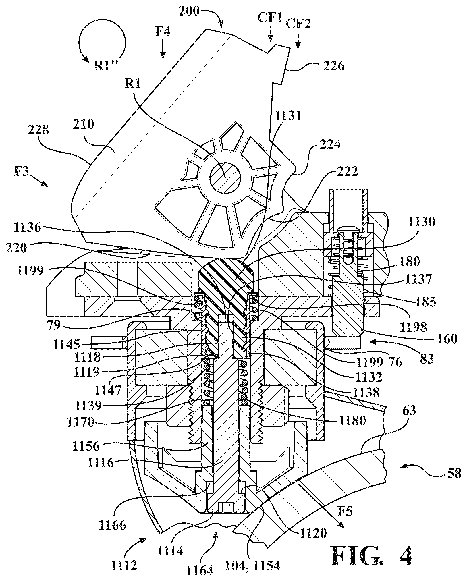 Patent US12496243 Figure 3 – Patient transport apparatus with brake assembly and steer lock assembly