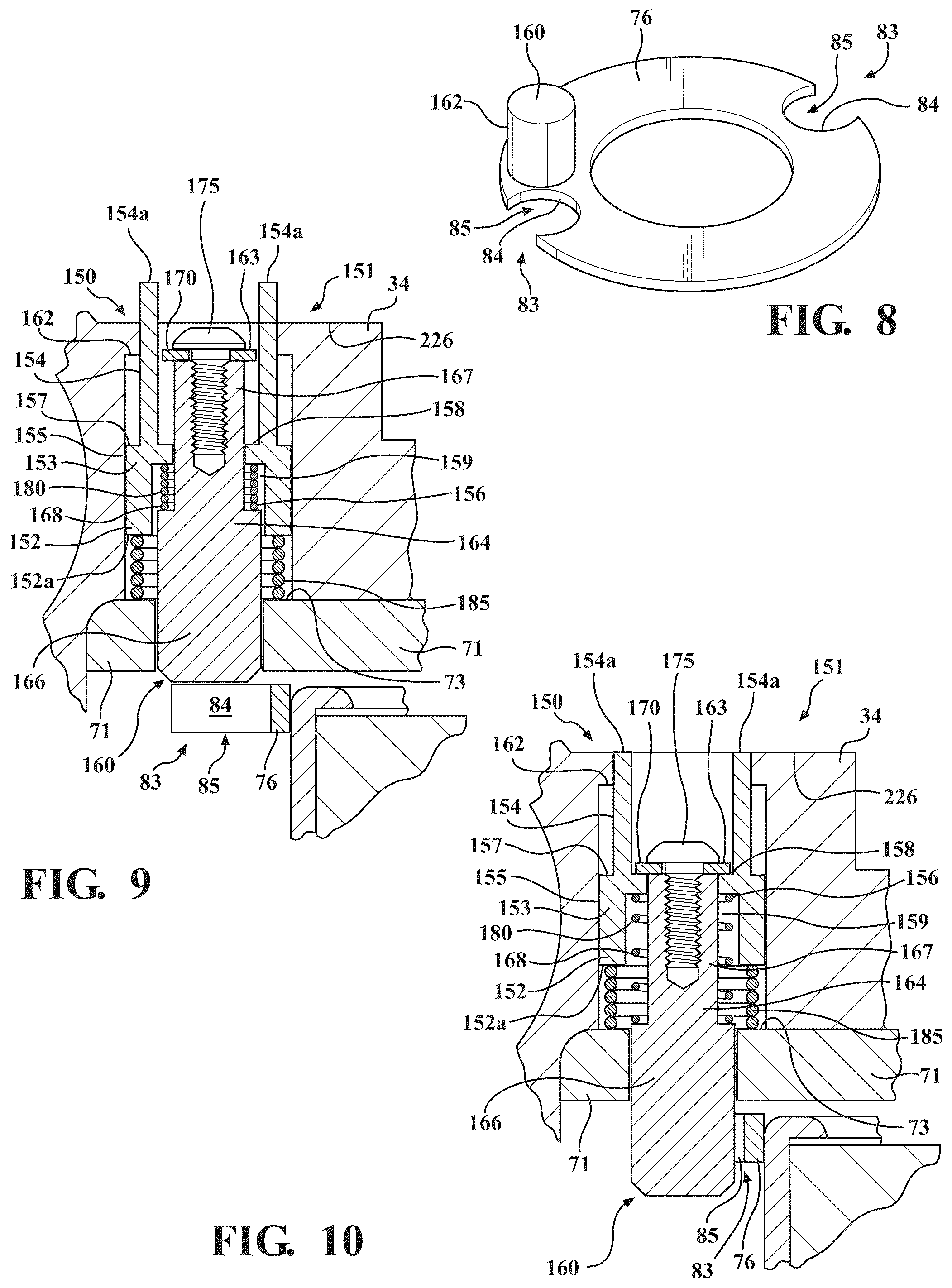 Patent US12496243 Figure 6 – Patient transport apparatus with brake assembly and steer lock assembly