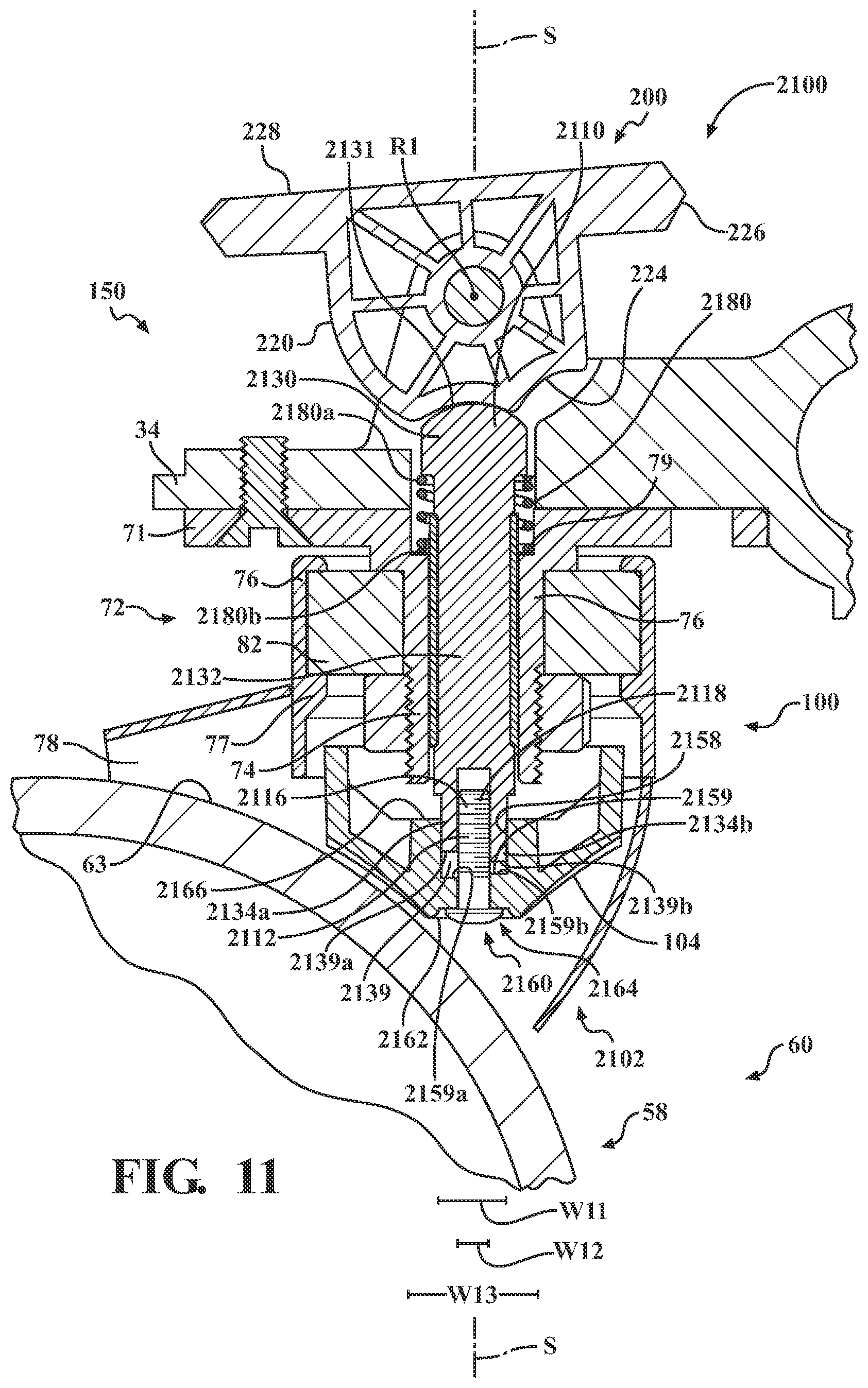 Patent US12496243 Figure 7 – Patient transport apparatus with brake assembly and steer lock assembly
