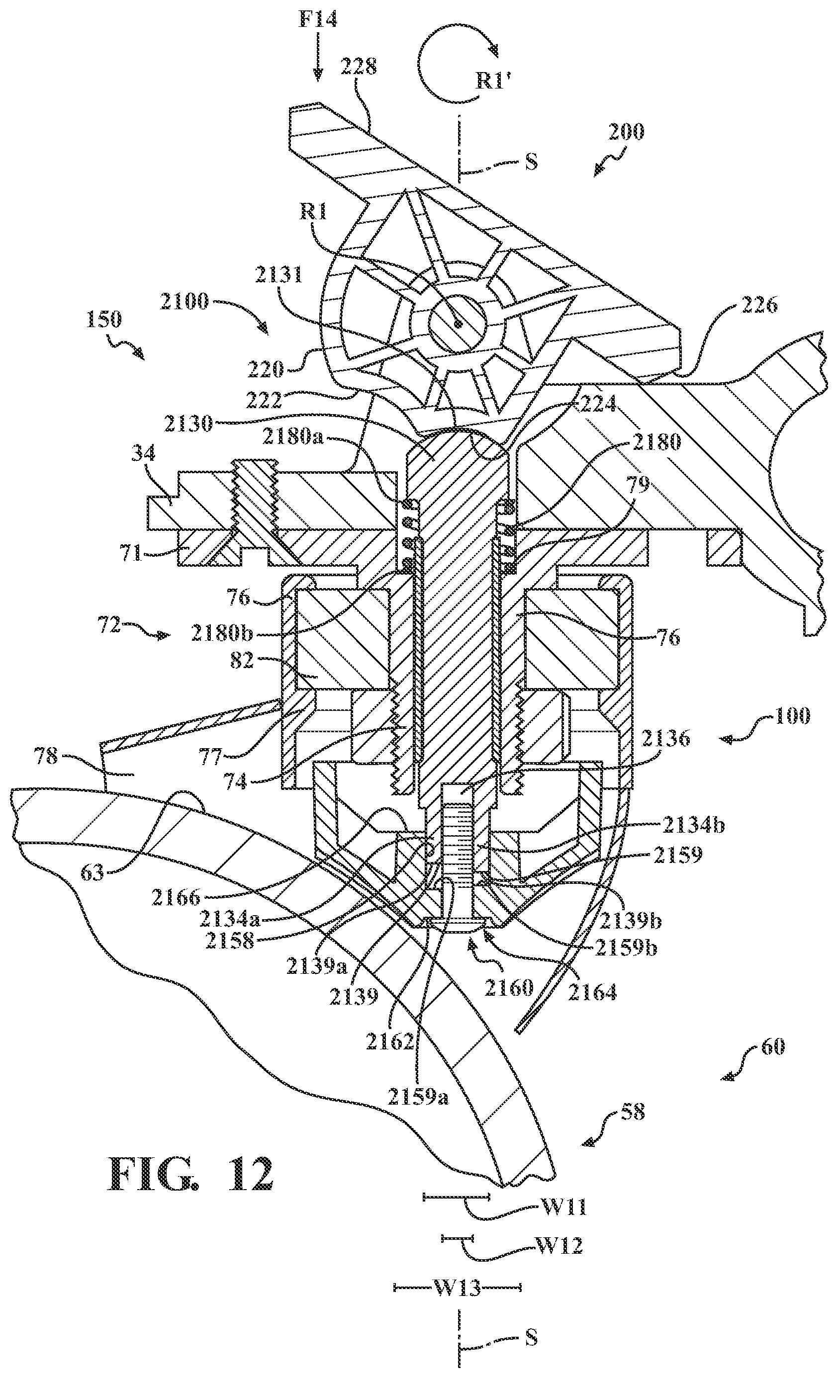Patent US12496243 Figure 8 – Patient transport apparatus with brake assembly and steer lock assembly