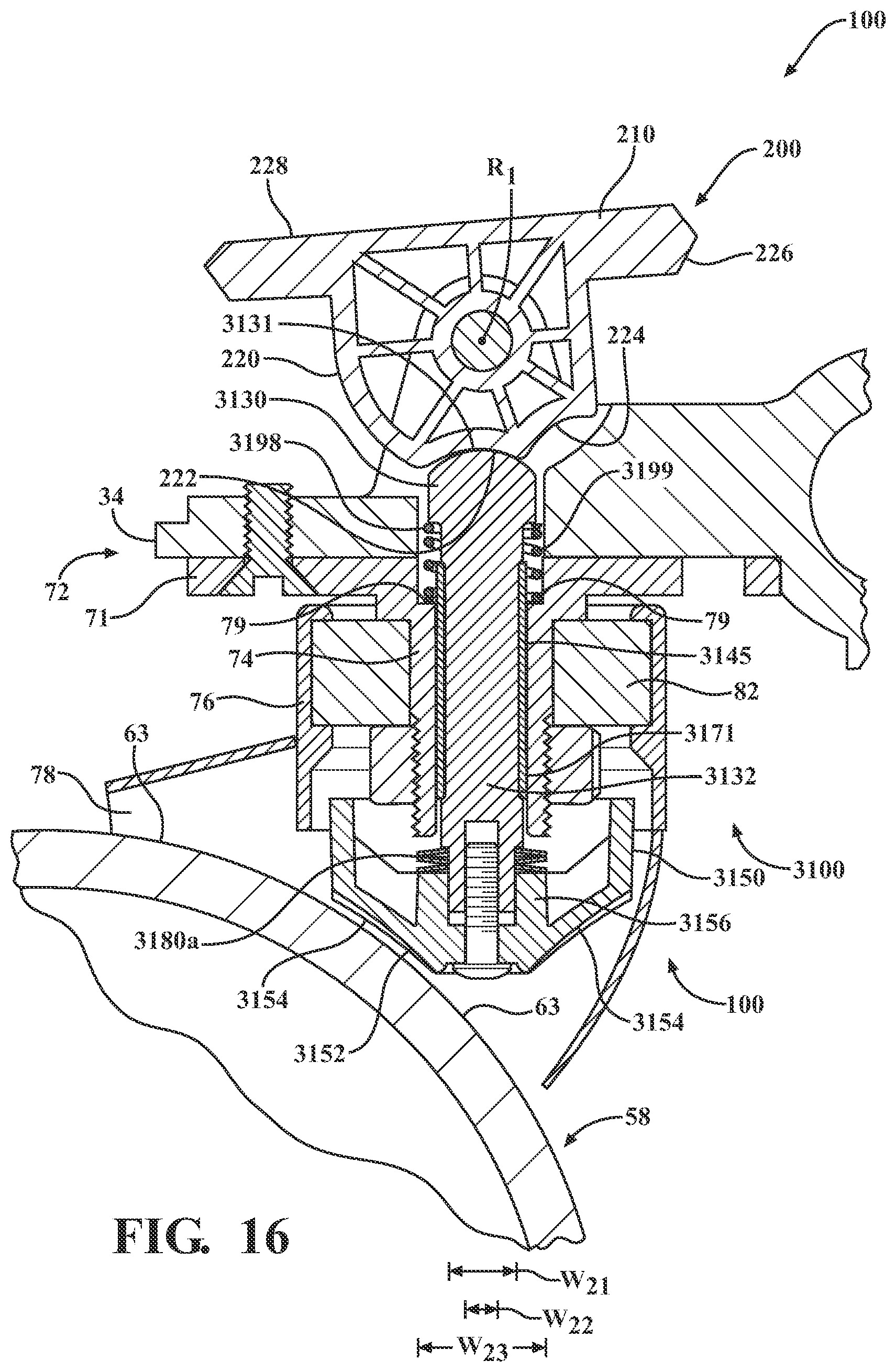 Patent US12496243 Figure 11 – Patient transport apparatus with brake assembly and steer lock assembly