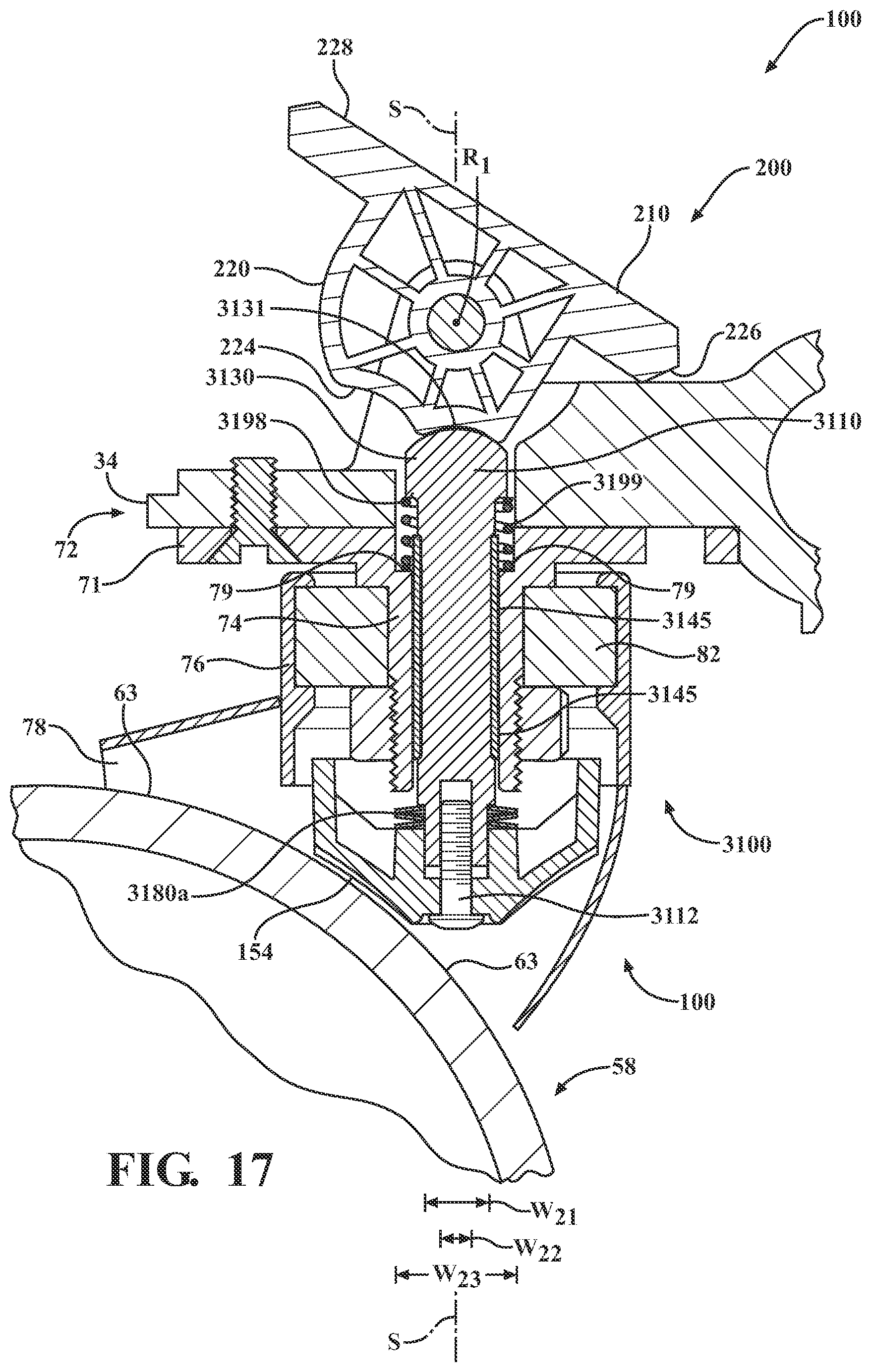 Patent US12496243 Figure 12 – Patient transport apparatus with brake assembly and steer lock assembly