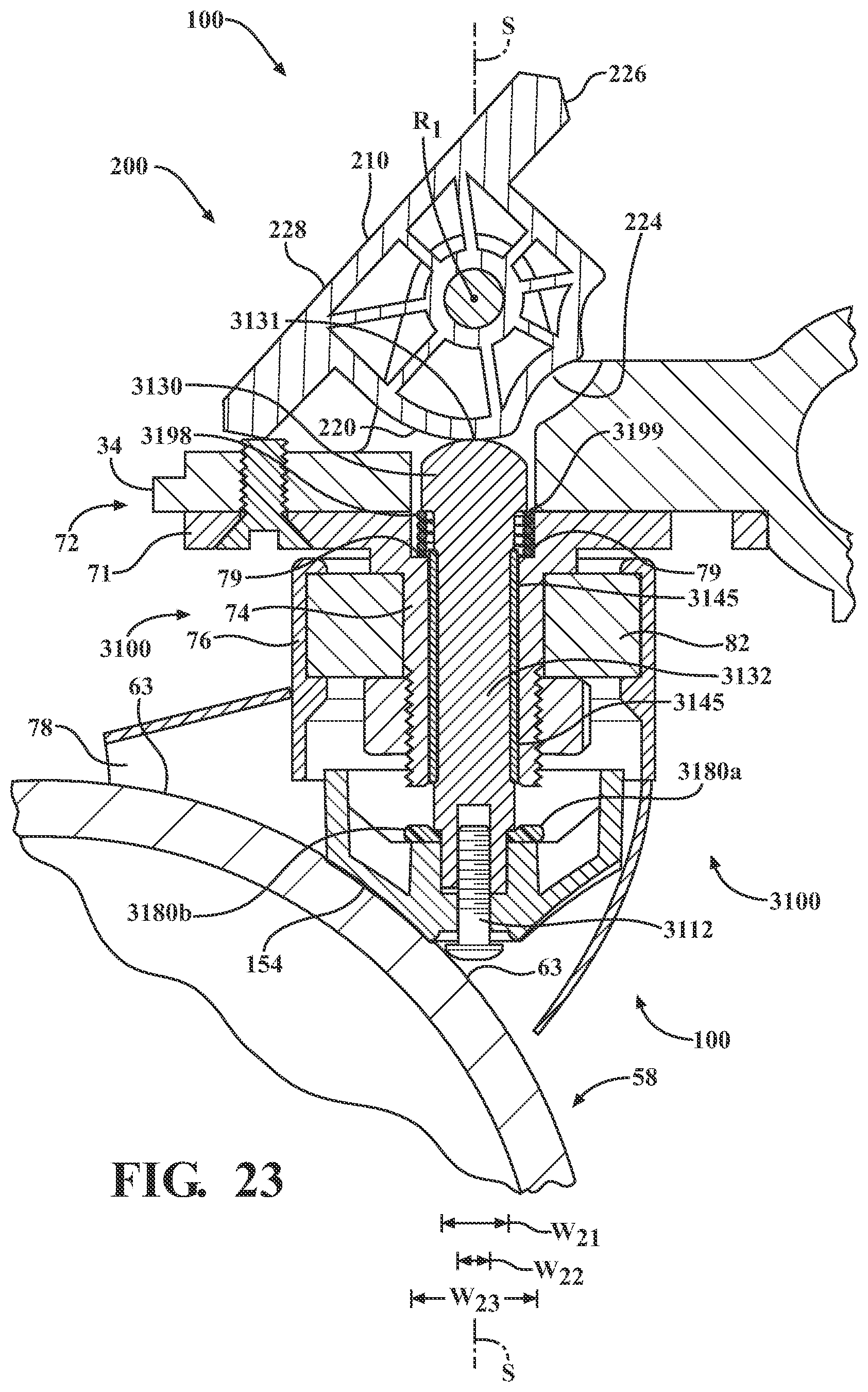 Patent US12496243 Figure 17 – Patient transport apparatus with brake assembly and steer lock assembly