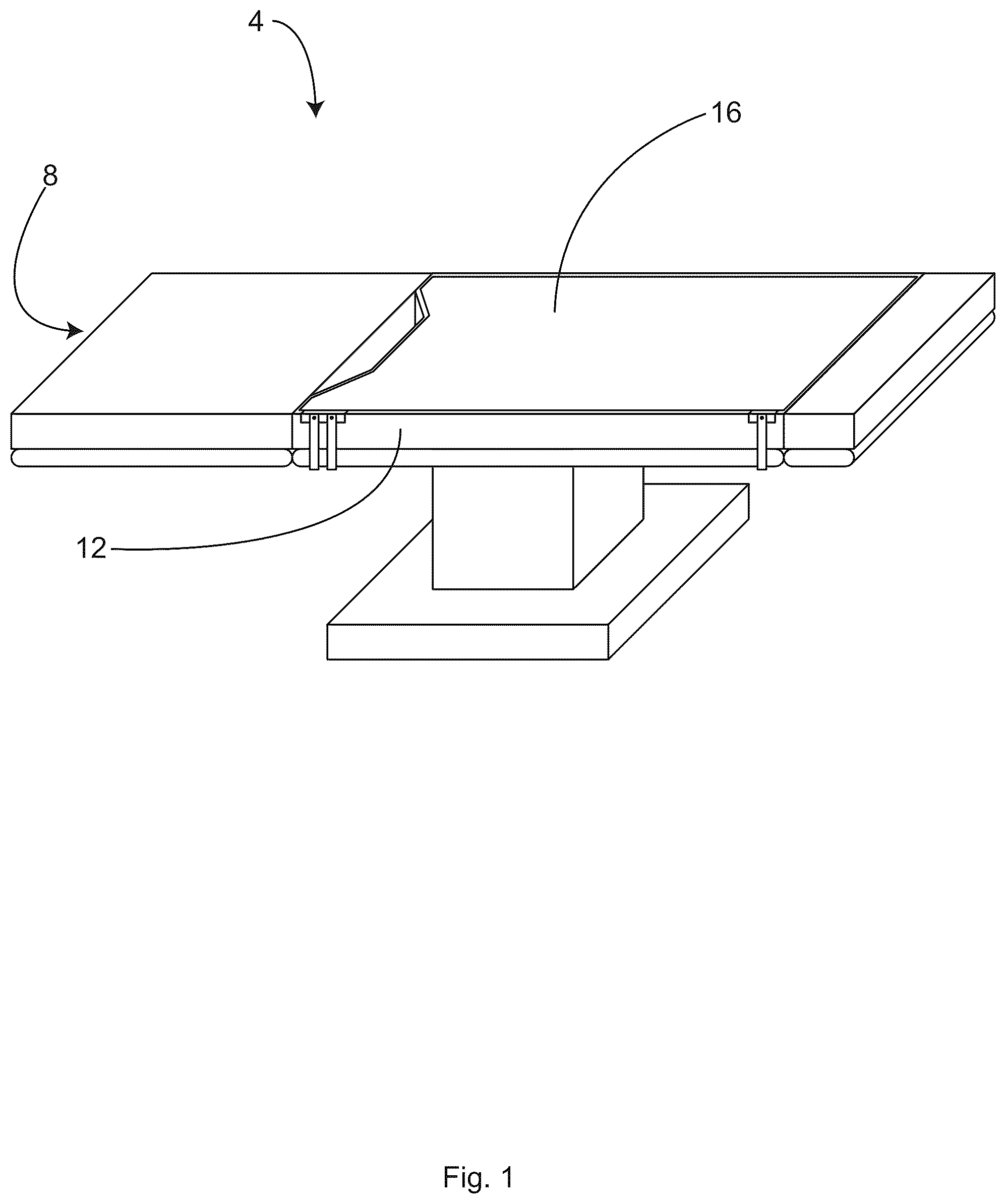 Patent US12496245 Figure 1 – Patient securement system for the surgical trendelenburg position