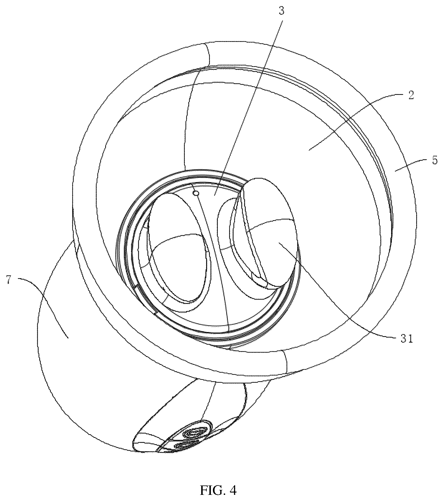 Patent US12496247 Figure 4 – Clamping-kneading massage structure and massager