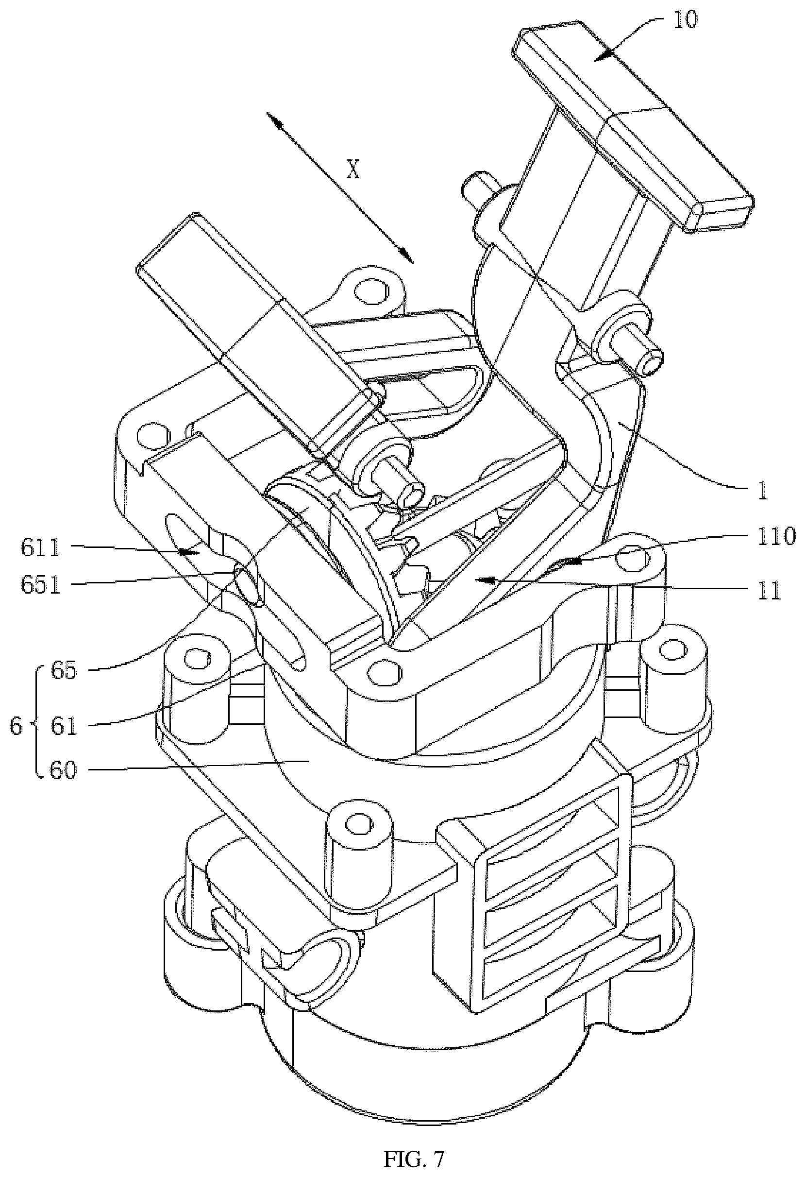 Patent US12496247 Figure 7 – Clamping-kneading massage structure and massager