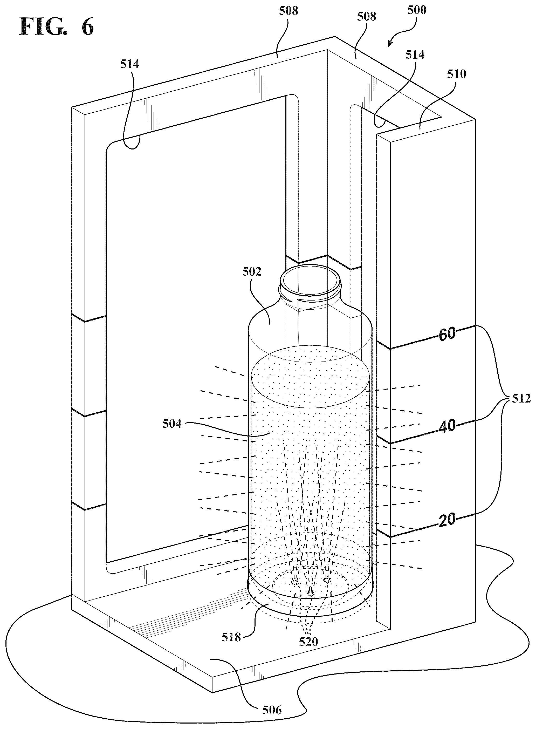 Patent US12496256 Figure 7 – Prescription drug bottle measuring device and method of use