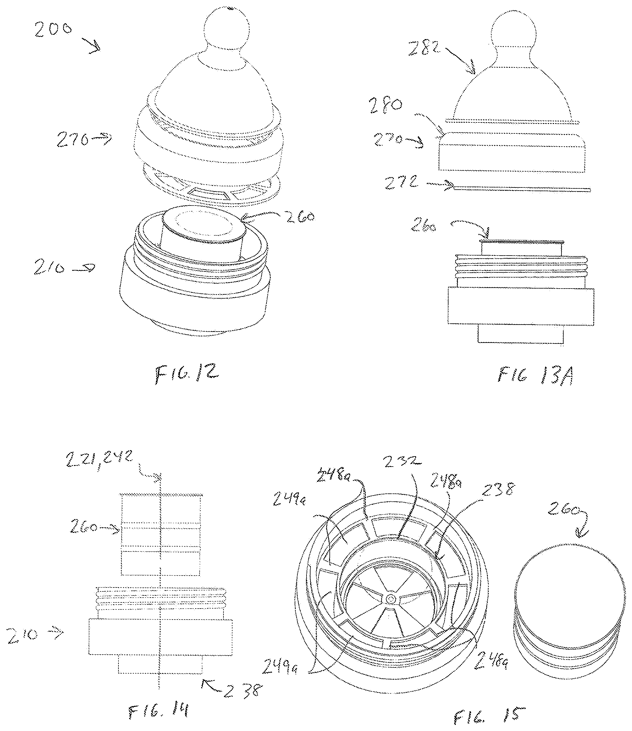 Patent US12496257 Figure 4 – Ingredient dispensing and drink through device for beverage container