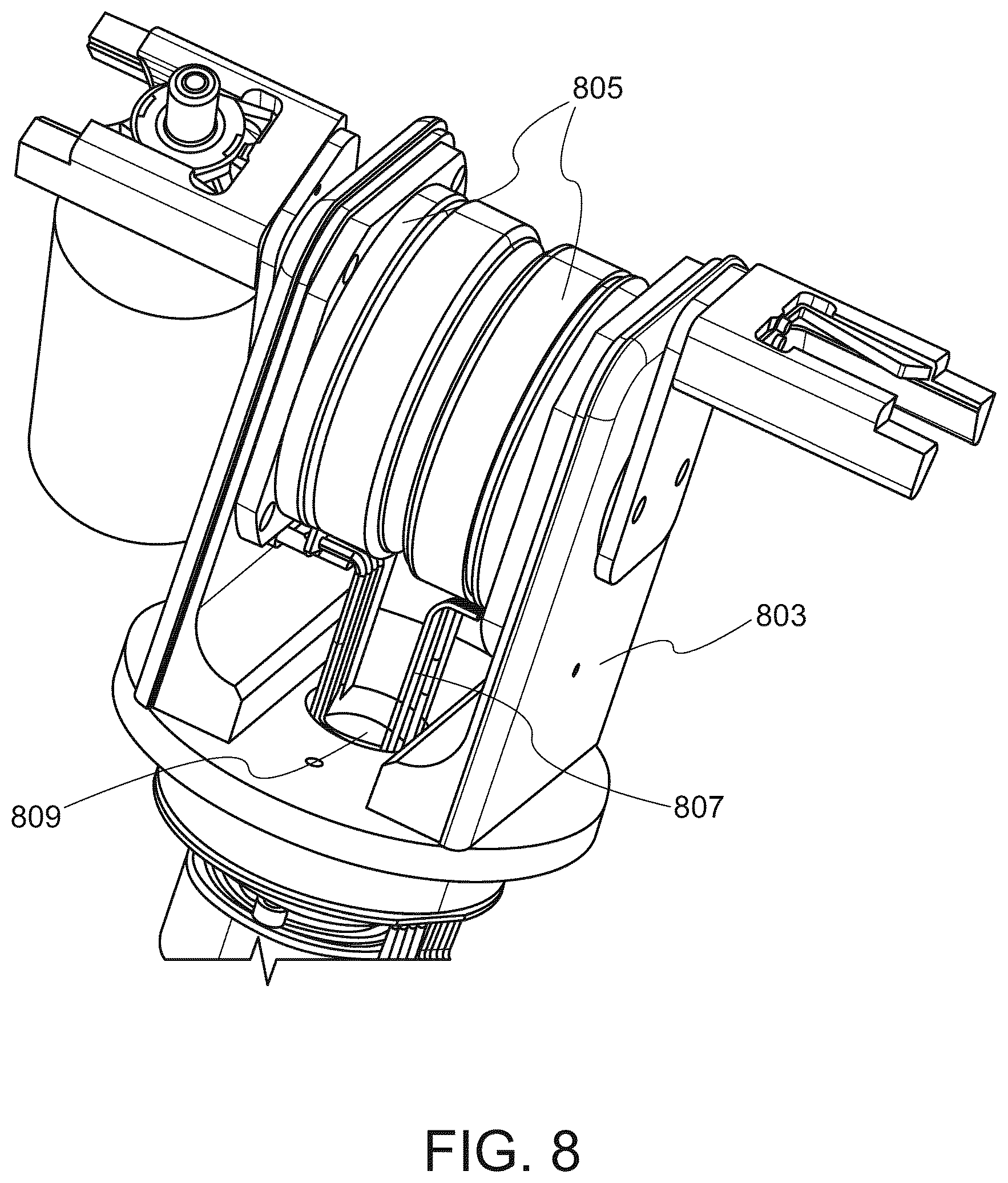 Patent US12496258 Figure 8 – Vial manipulator for use in a robotic pharmaceutical preparation system
