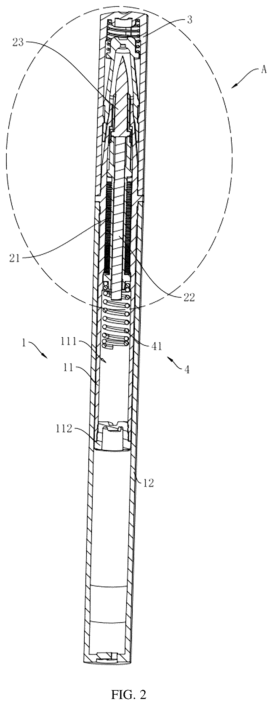 Patent US12496260 Figure 2 – Liquid eyeliner pen