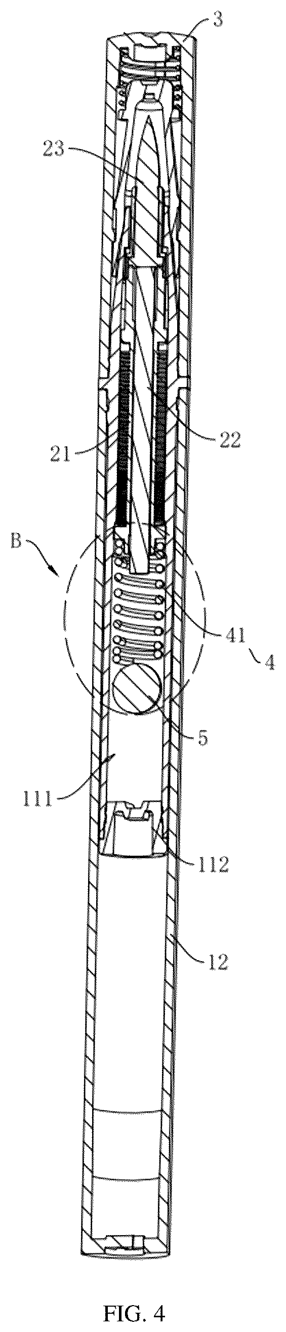 Patent US12496260 Figure 4 – Liquid eyeliner pen