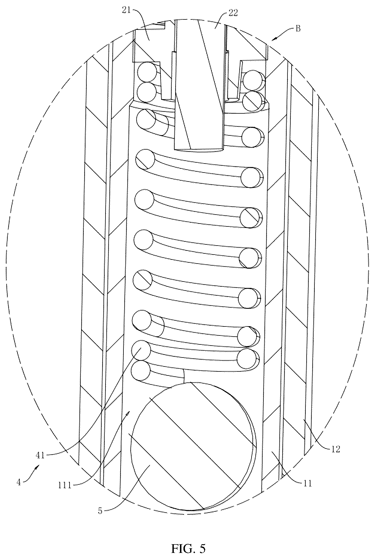 Patent US12496260 Figure 5 – Liquid eyeliner pen