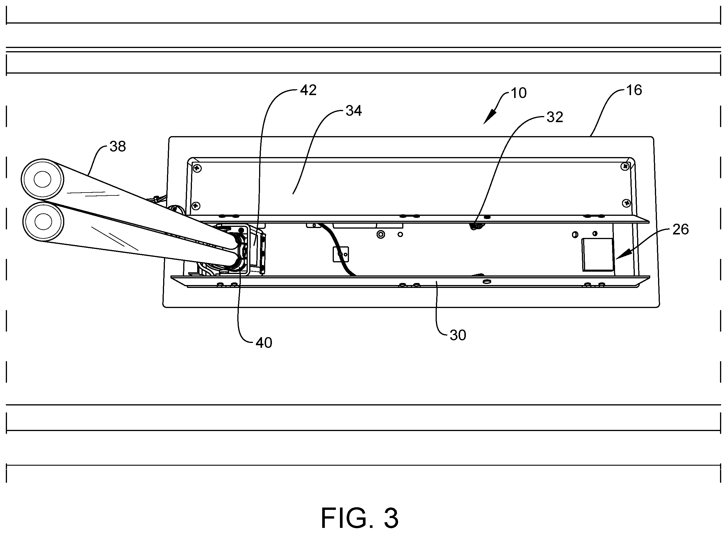 Patent US12496365 Figure 3 – UVC light assembly for ambulance patient cabin