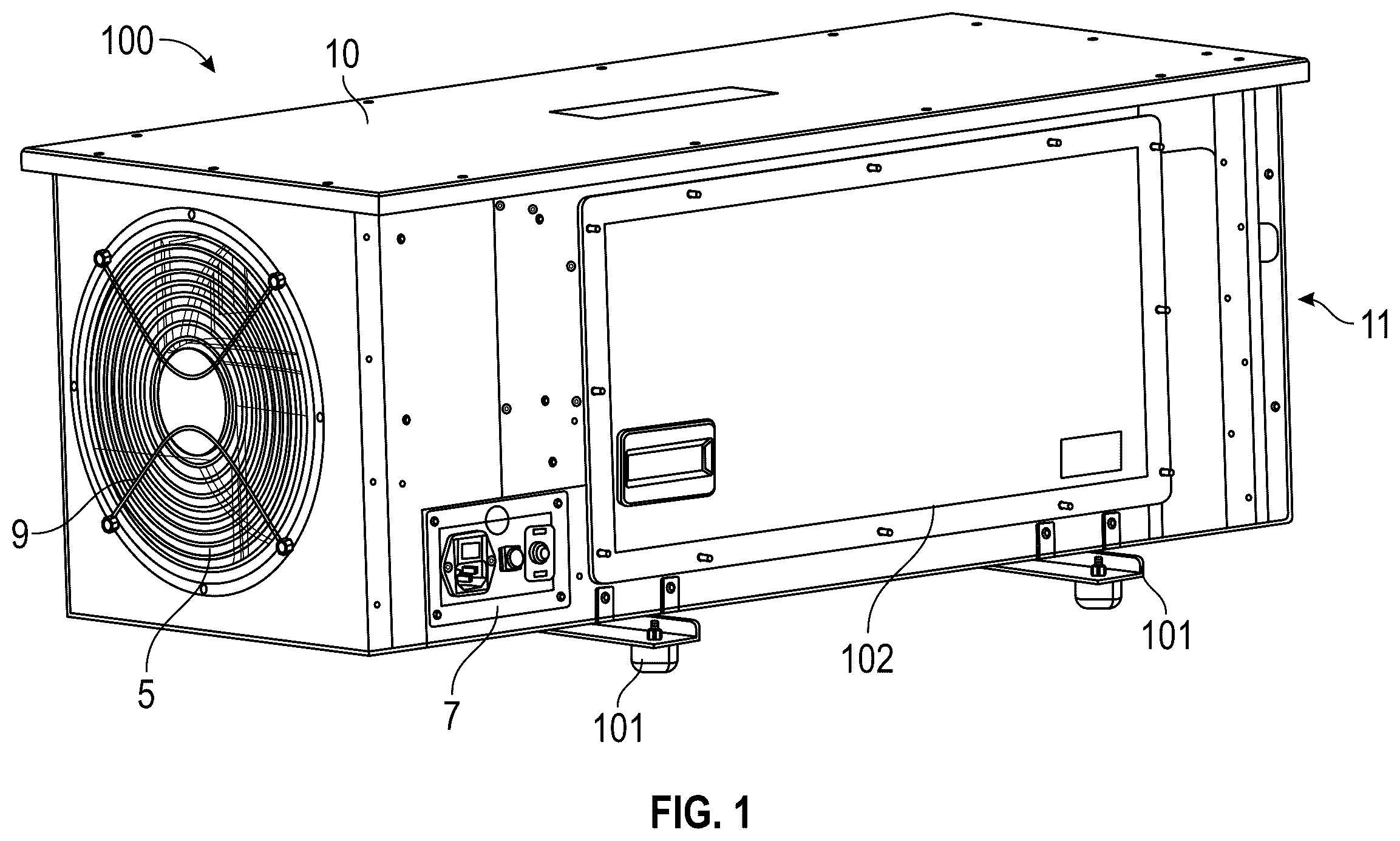 Patent US12496372 — Method and apparatus for air treatment including light baffle catalyst — Figure 1
