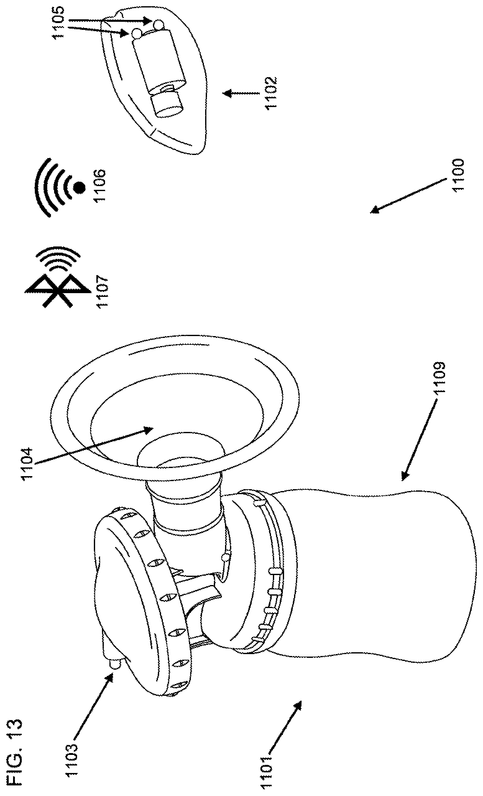 Patent US12496380 Figure 13 – Vibratory waveform for breast pump