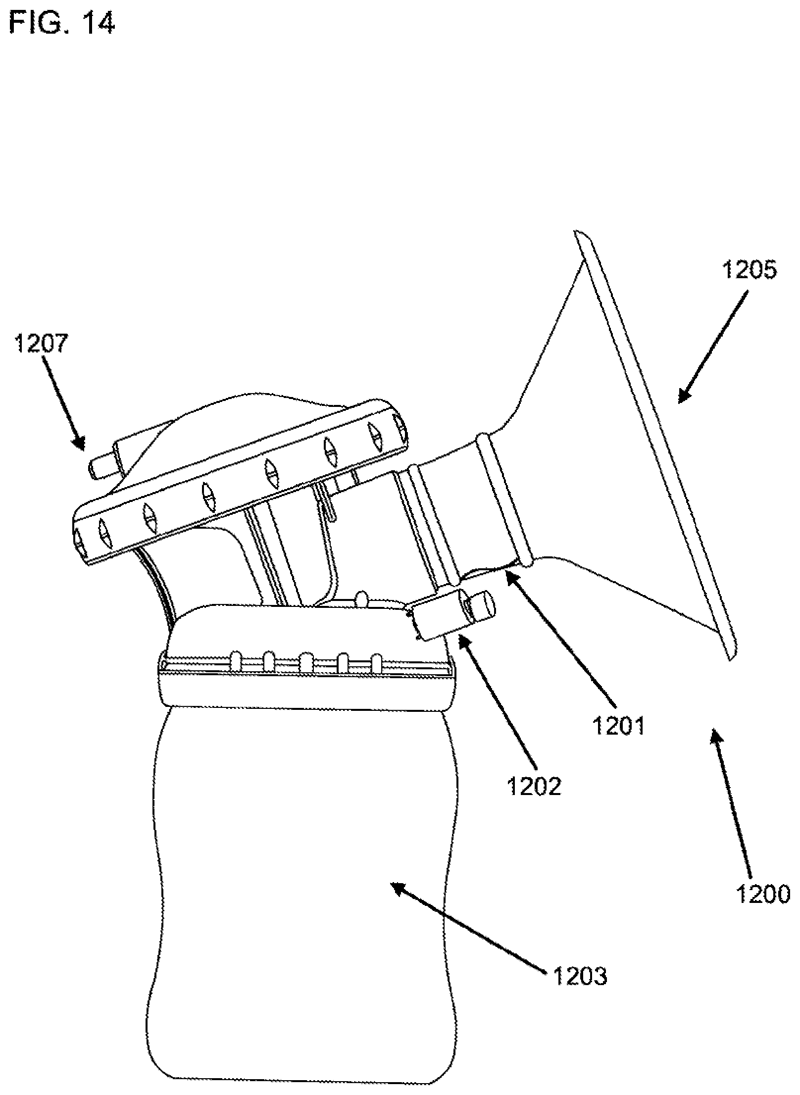 Patent US12496380 Figure 14 – Vibratory waveform for breast pump