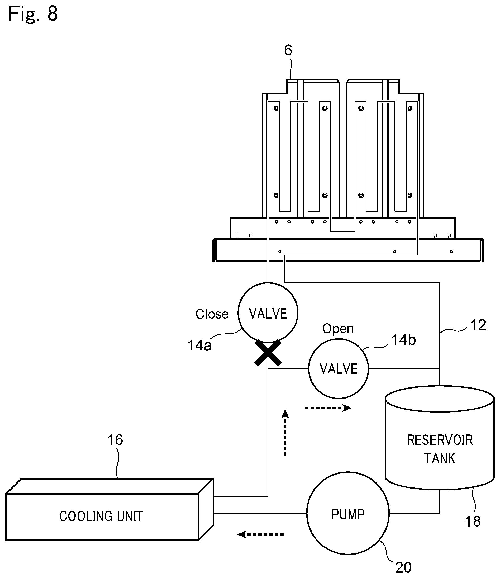 Patent US12496388 Figure 14 – Photodynamic therapy device comprising cooling water circulation unit for blood