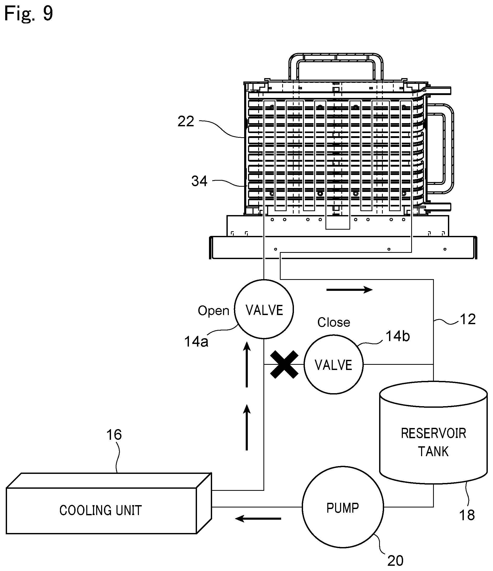 Patent US12496388 Figure 15 – Photodynamic therapy device comprising cooling water circulation unit for blood