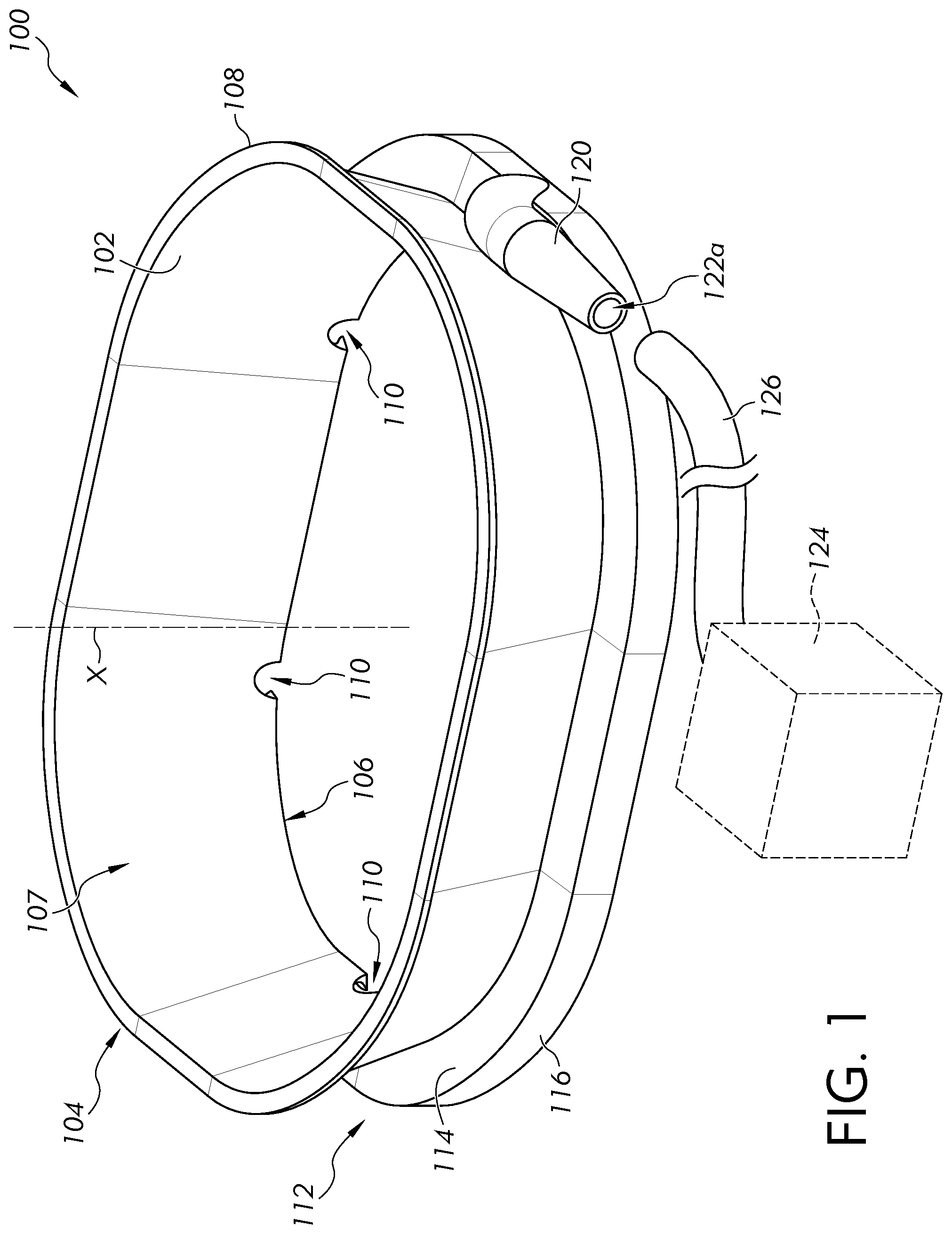 Patent US12496390 Figure 1 – Spill protection basin for surgeries