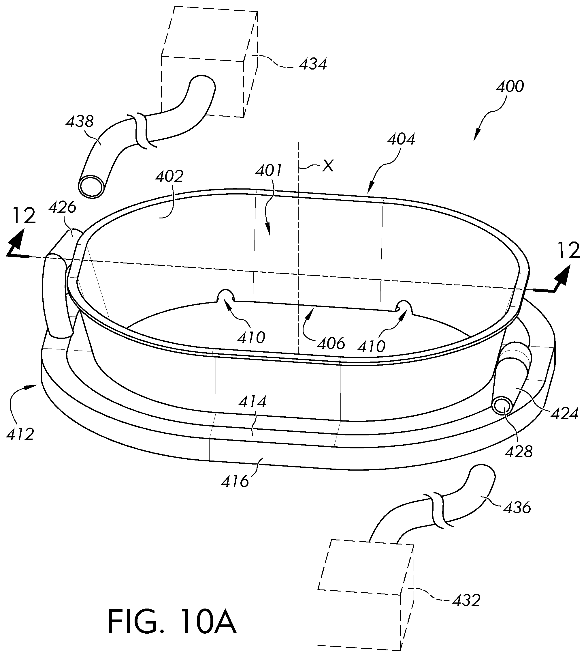 Patent US12496390 Figure 7 – Spill protection basin for surgeries