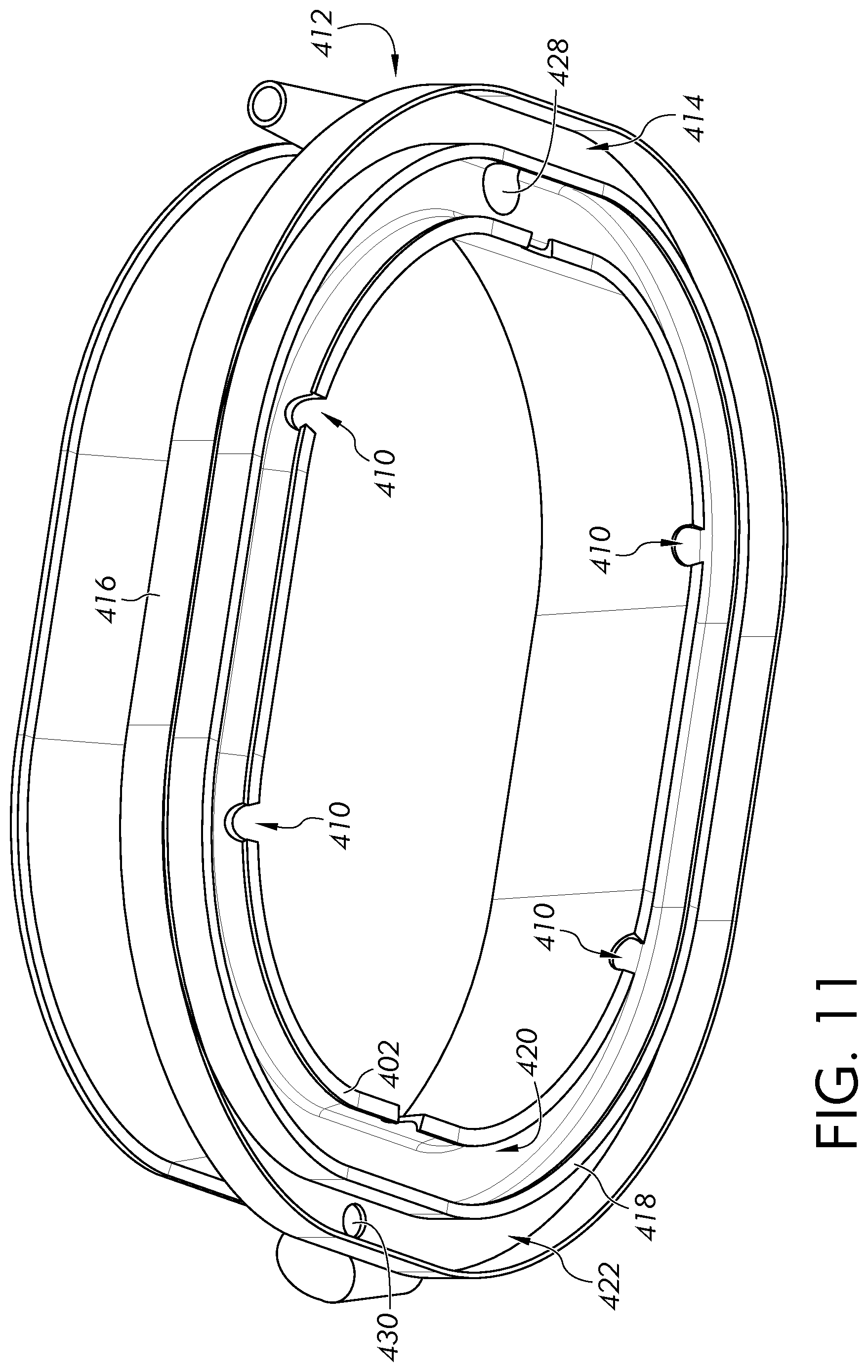 Patent US12496390 Figure 9 – Spill protection basin for surgeries