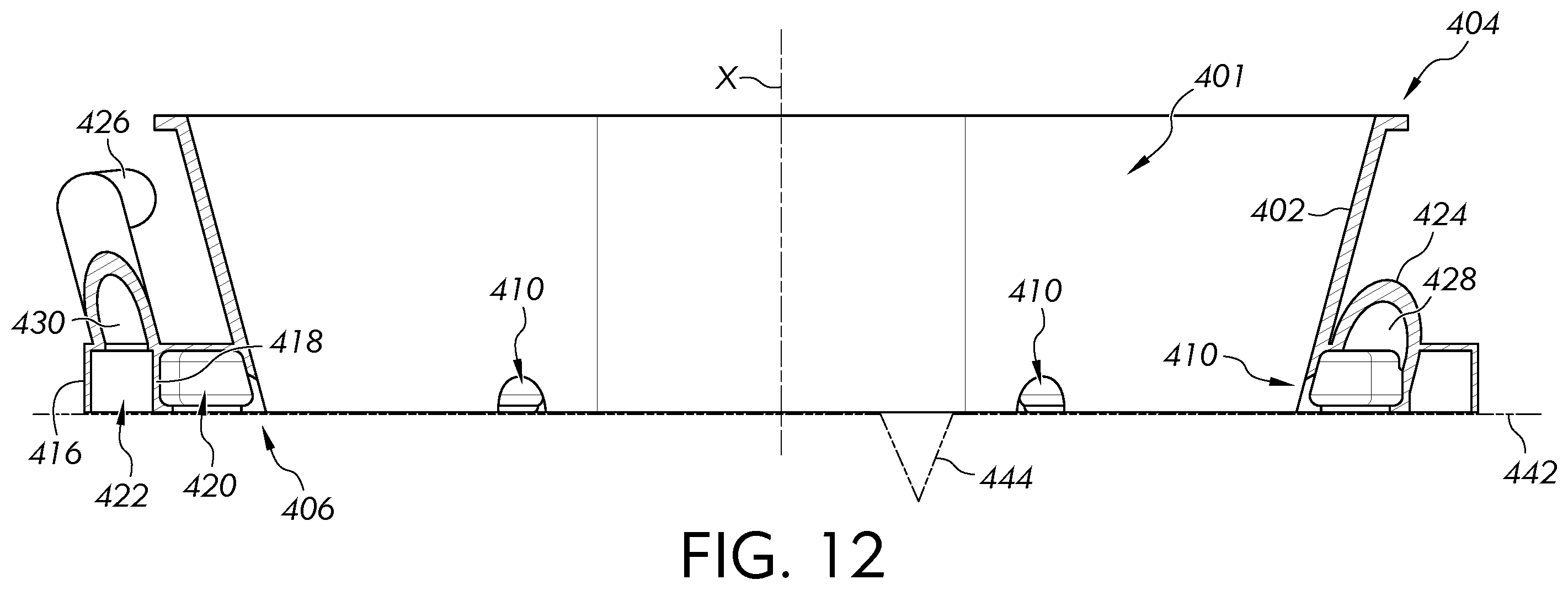 Patent US12496390 Figure 10 – Spill protection basin for surgeries