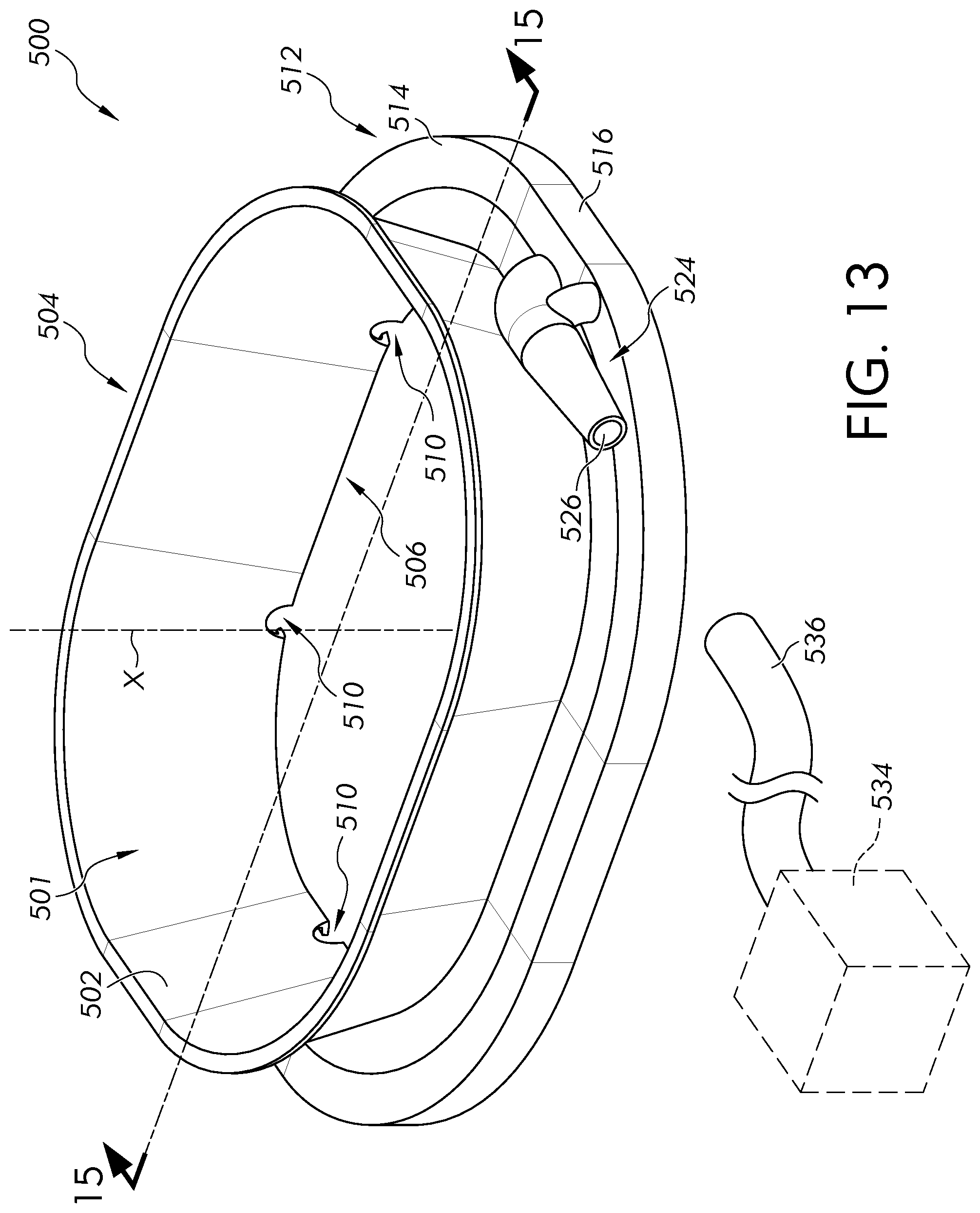 Patent US12496390 Figure 11 – Spill protection basin for surgeries