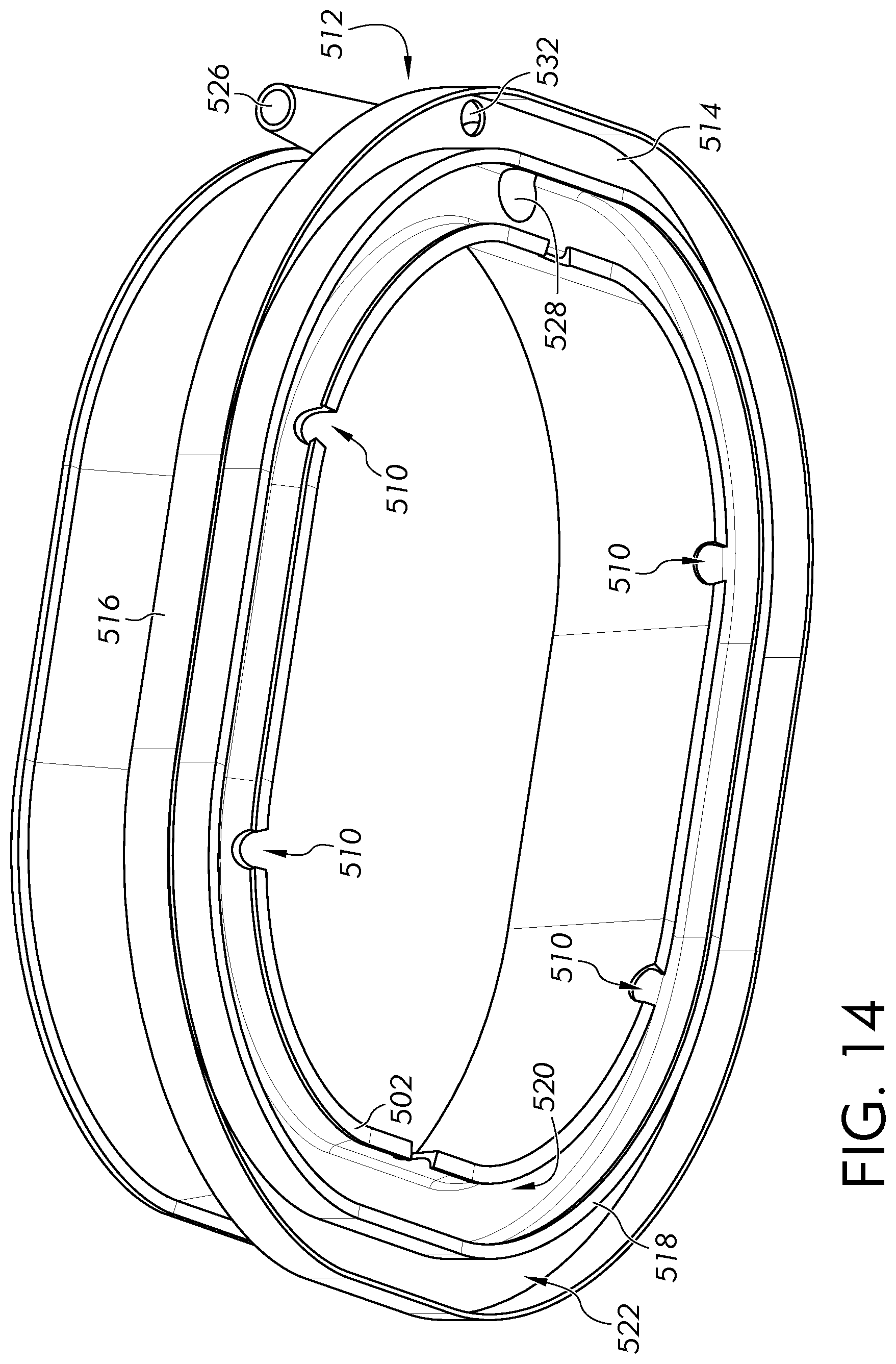 Patent US12496390 Figure 12 – Spill protection basin for surgeries