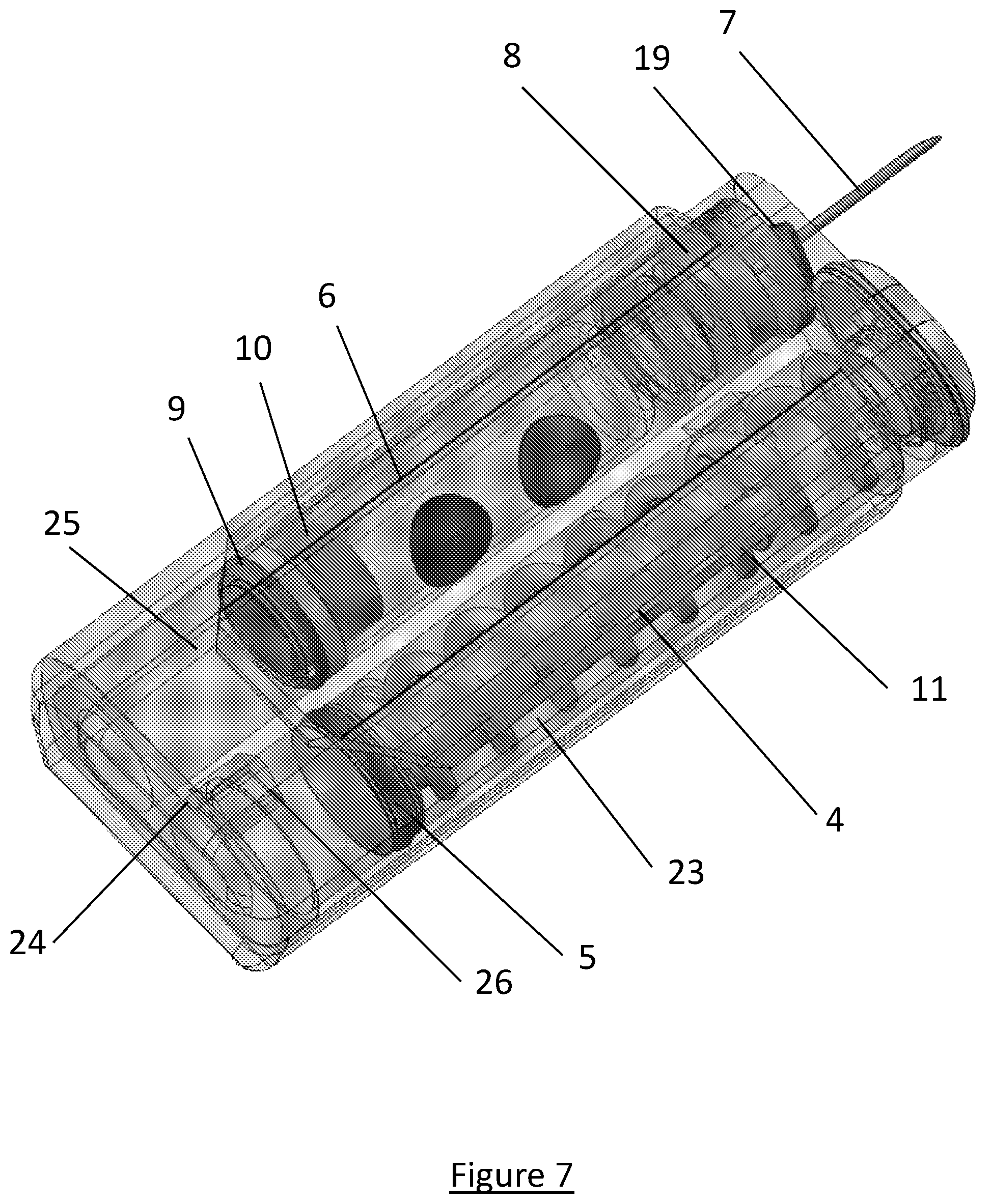 Patent US12496401 Figure 5 – Miniaturized wearable medication administration device