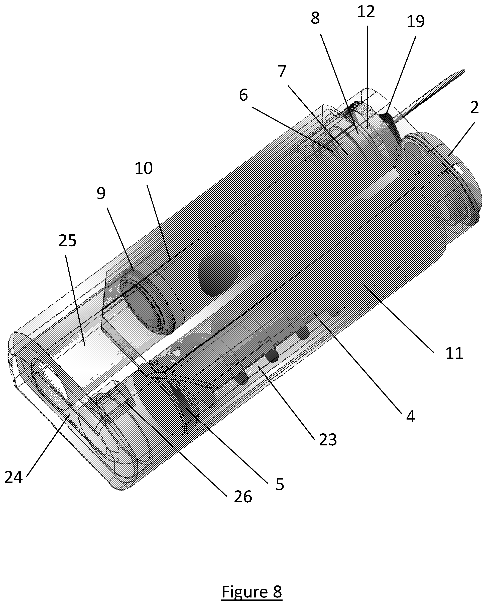Patent US12496401 Figure 6 – Miniaturized wearable medication administration device