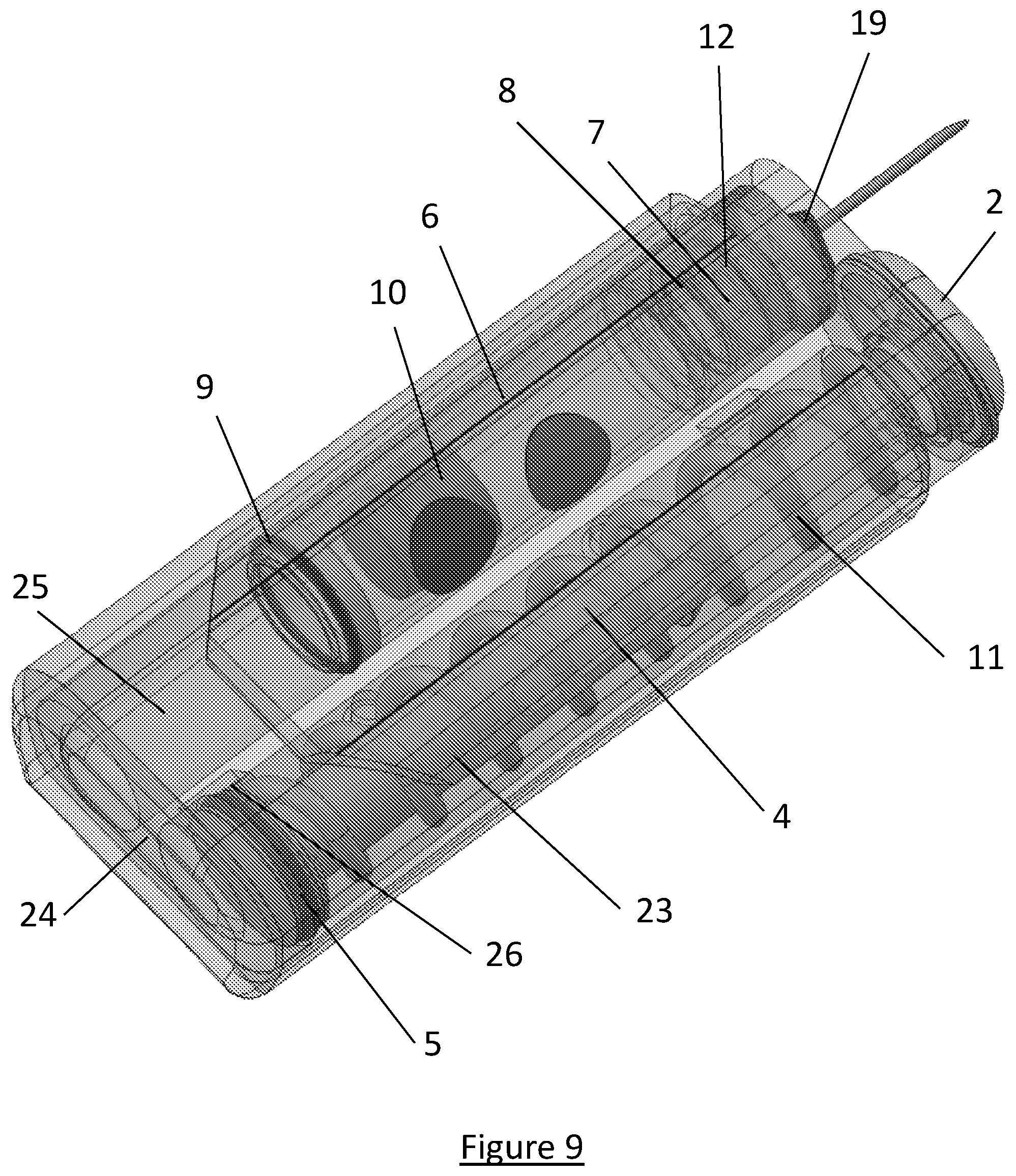 Patent US12496401 Figure 7 – Miniaturized wearable medication administration device