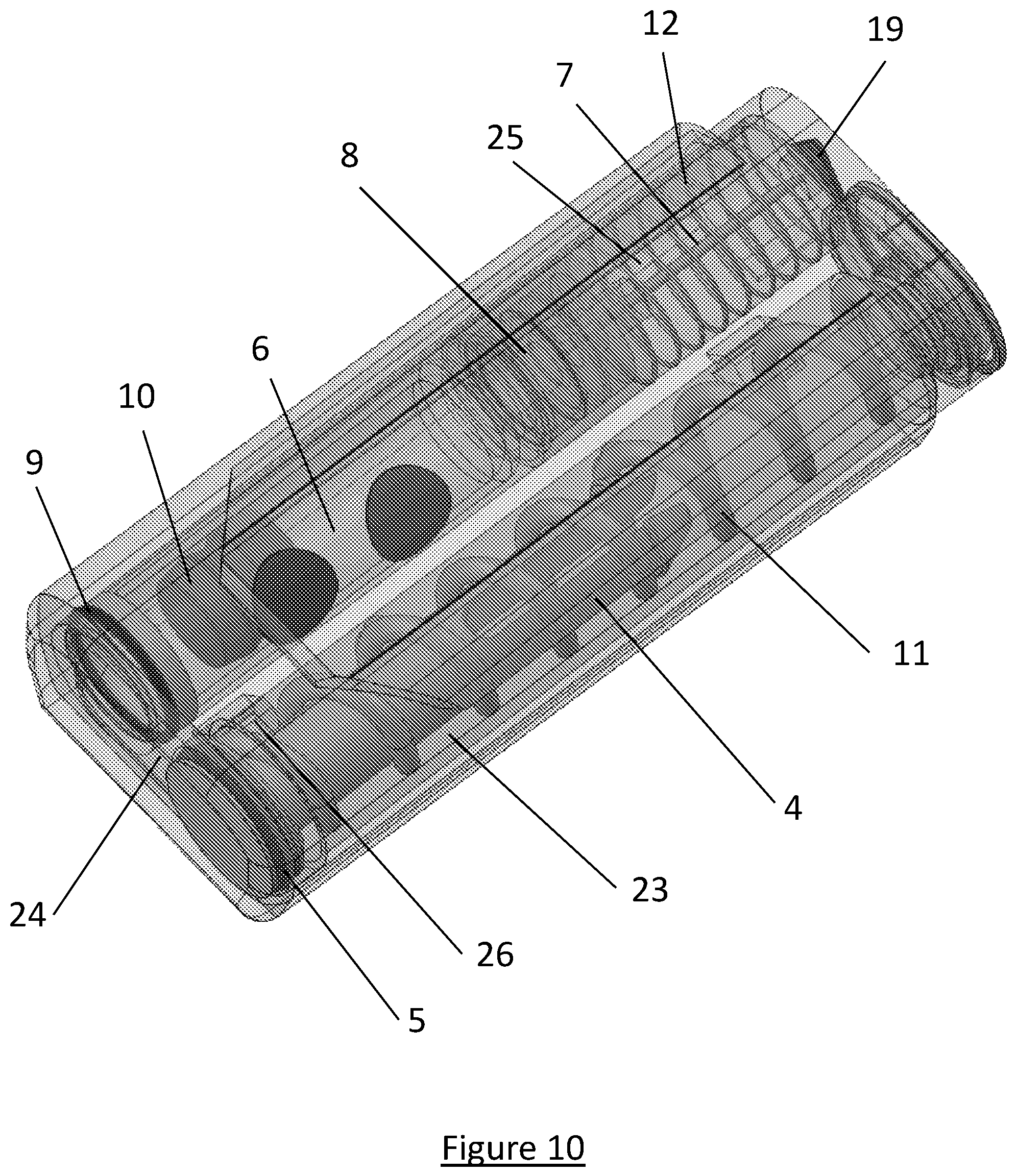 Patent US12496401 Figure 8 – Miniaturized wearable medication administration device