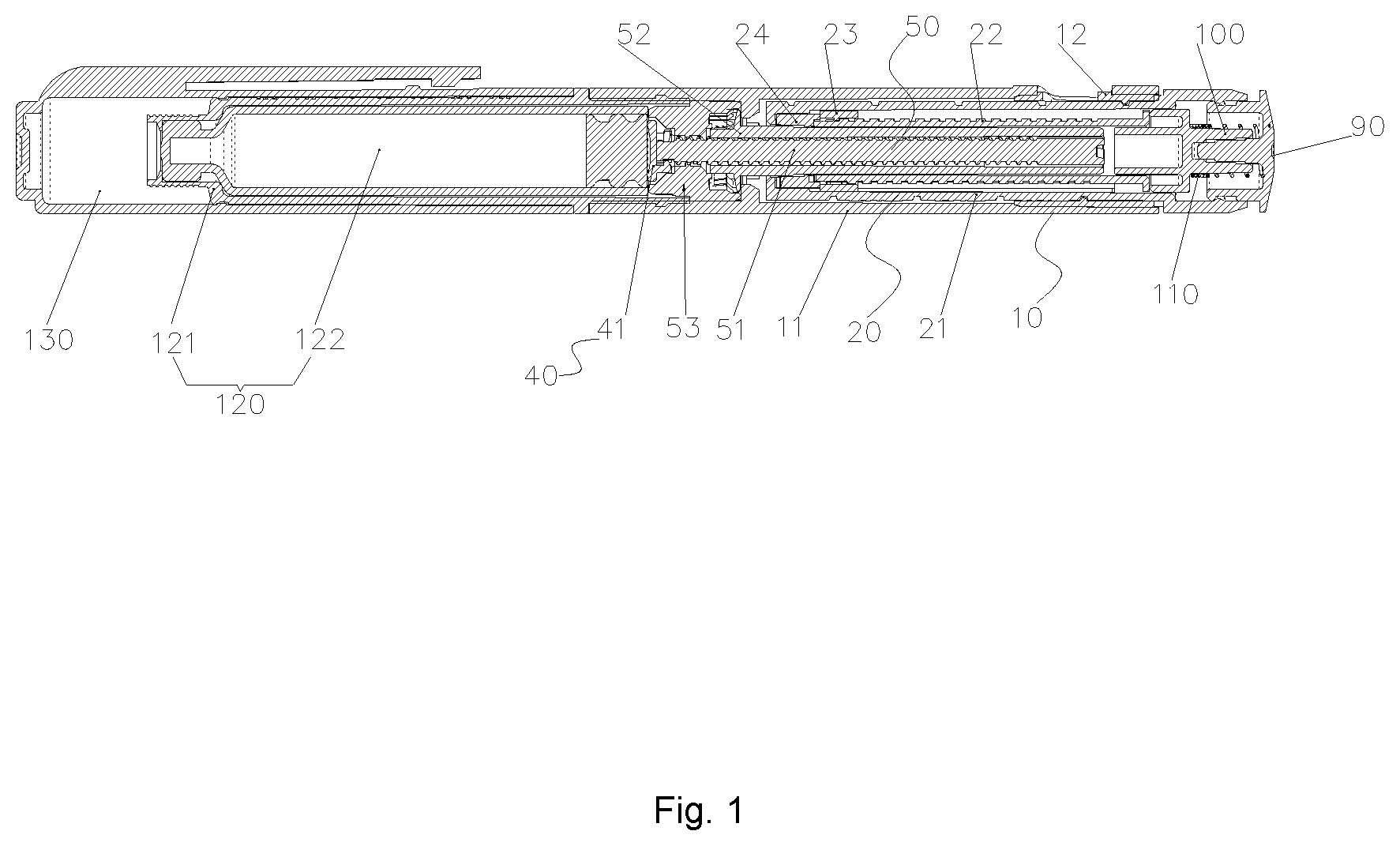 Patent US12496407 Figure 1 – Drug delivery device