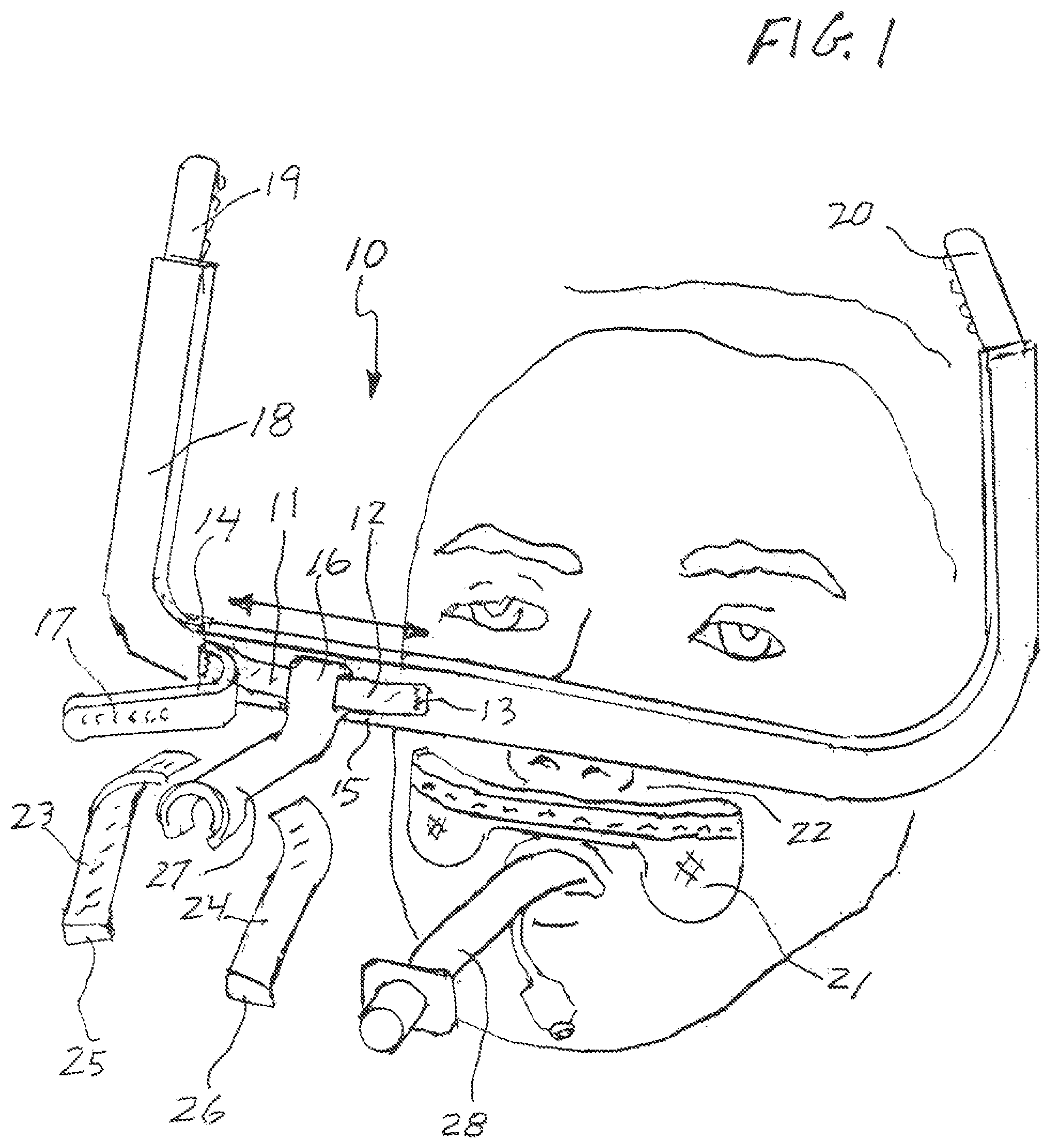 Patent US12496417 Figure 1 – Endotracheal tube positioning mechanism