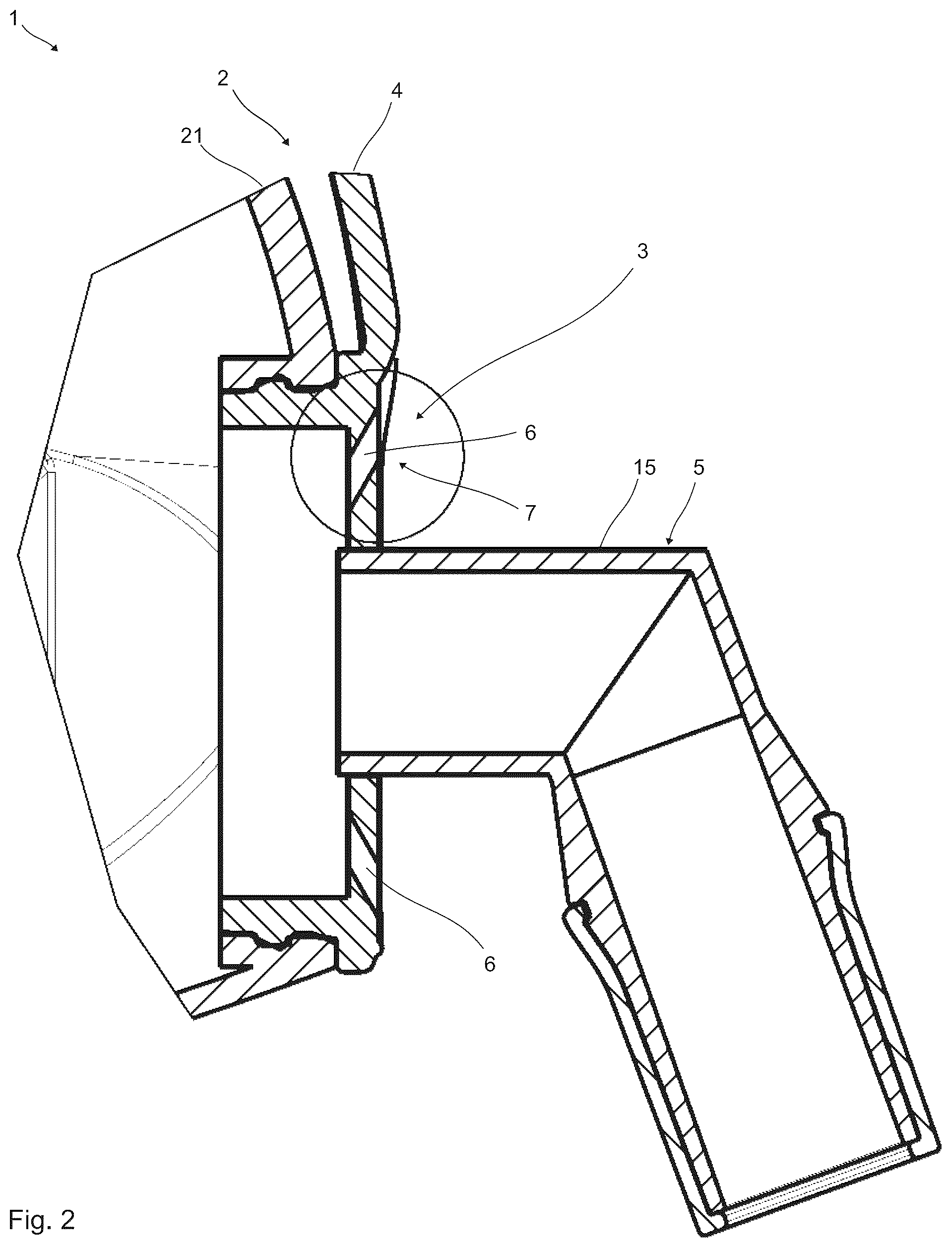 Patent US12496419 Figure 2 – Respiratory mask and process for making a respiratory mask
