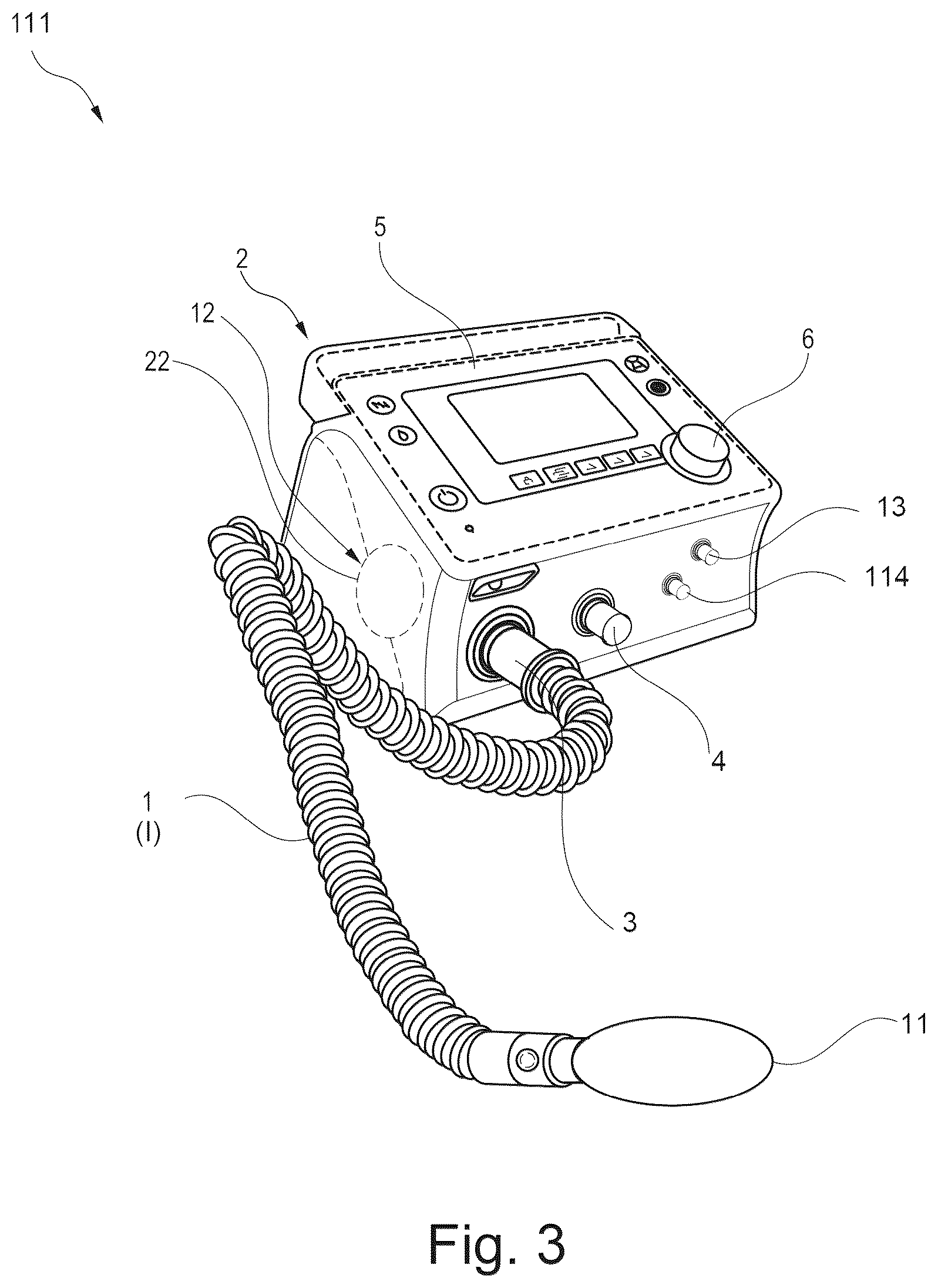 Patent US12496421 Figure 3 – Ventilation apparatus and system for the ventilation of at least two patients