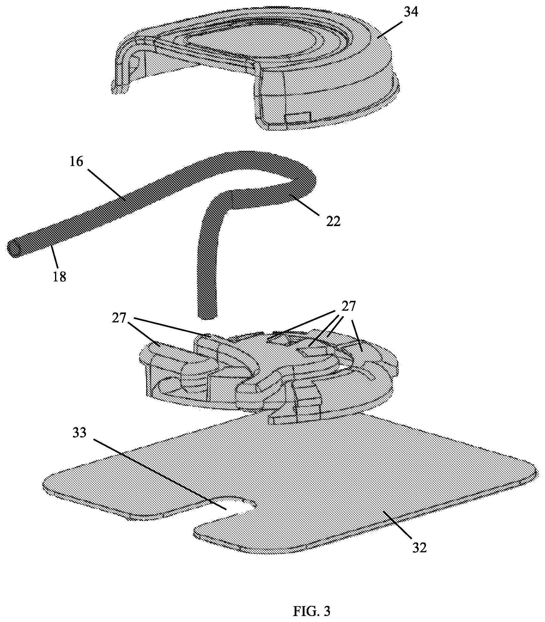 Patent US12496433 Figure 3 – Catheter fixation device