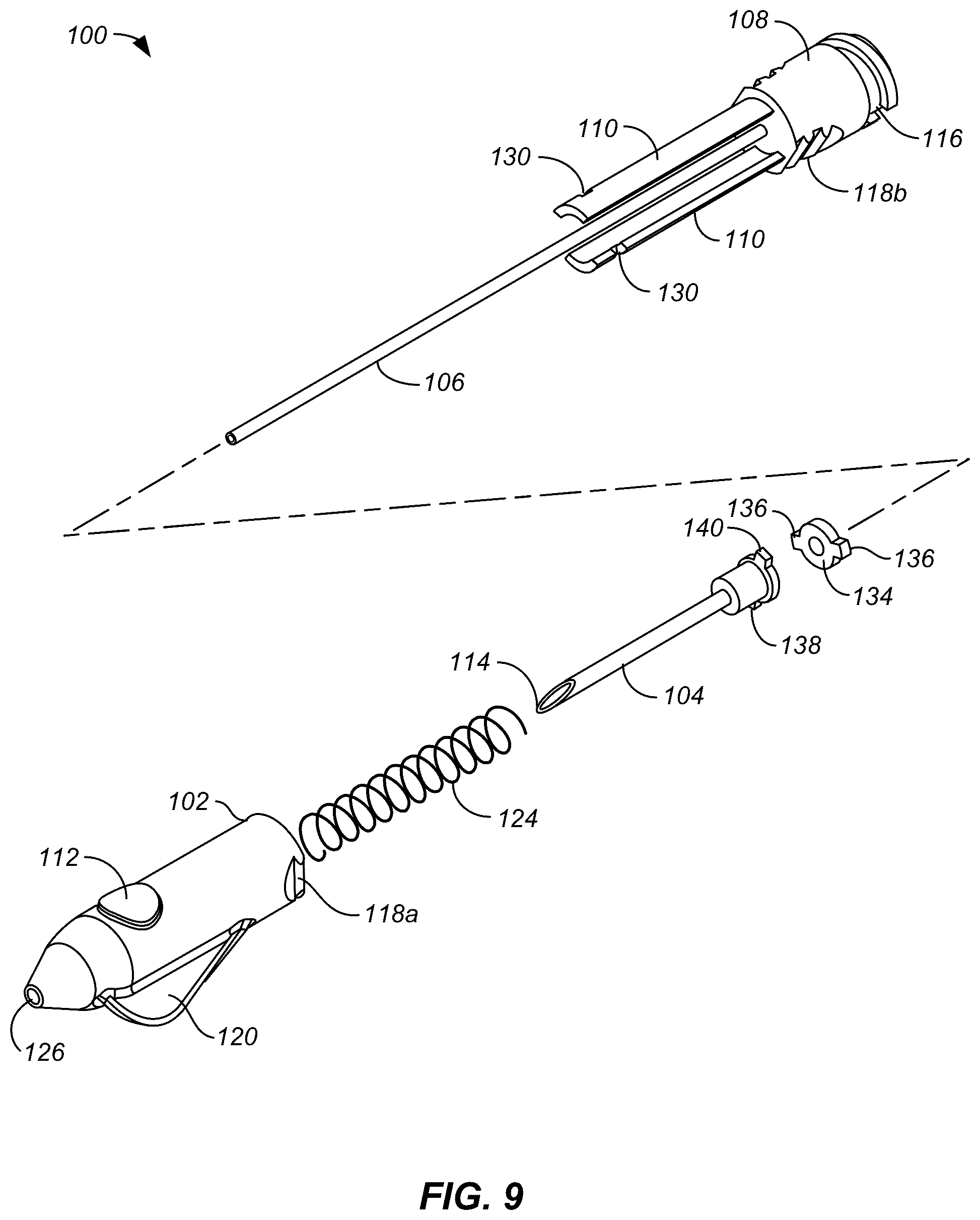 Patent US12496434 Figure 7 – Retractable needle catheter delivery apparatus