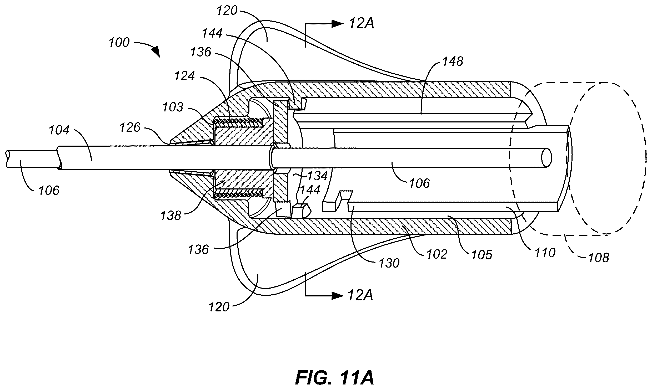 Patent US12496434 Figure 9 – Retractable needle catheter delivery apparatus
