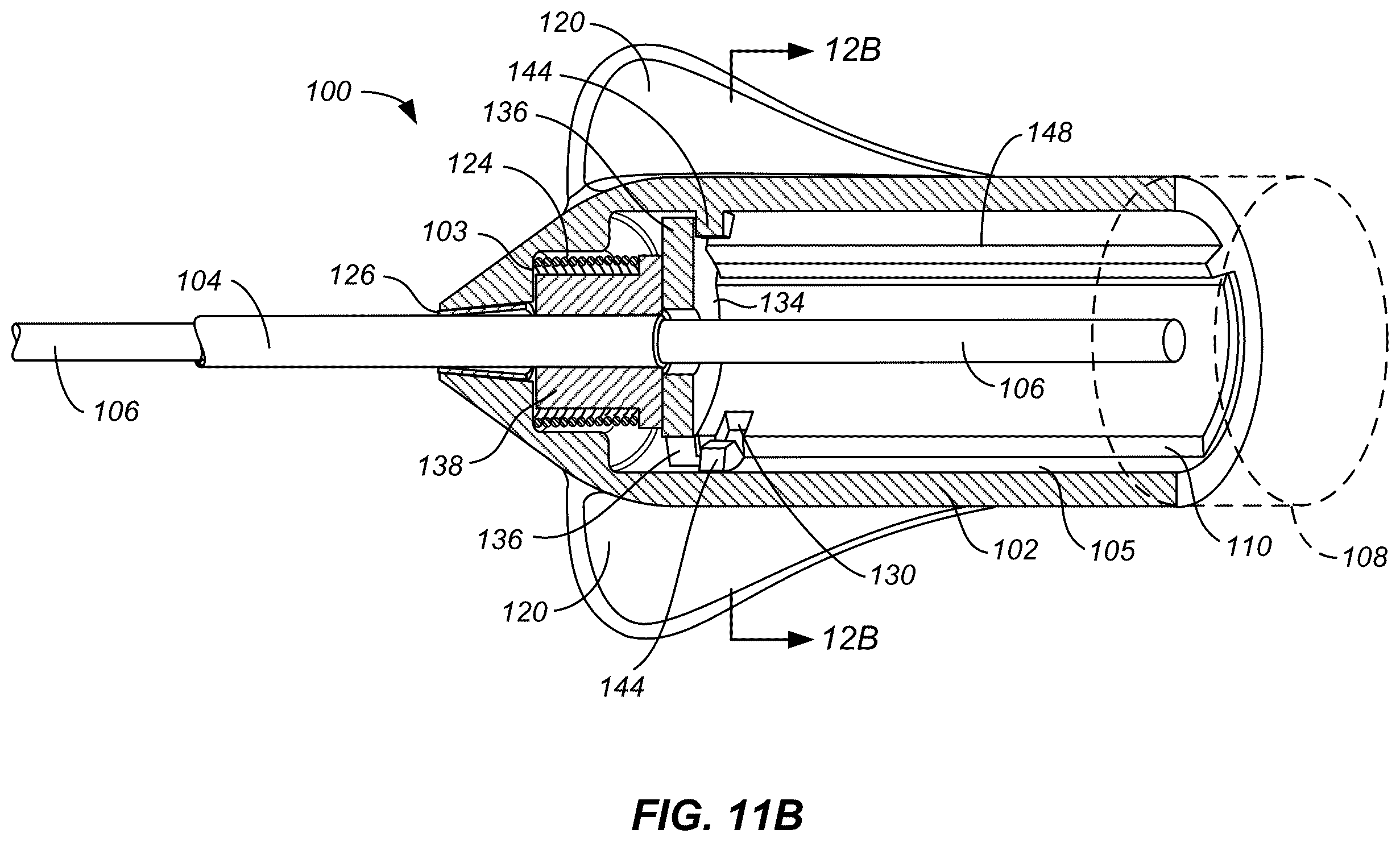 Patent US12496434 Figure 10 – Retractable needle catheter delivery apparatus