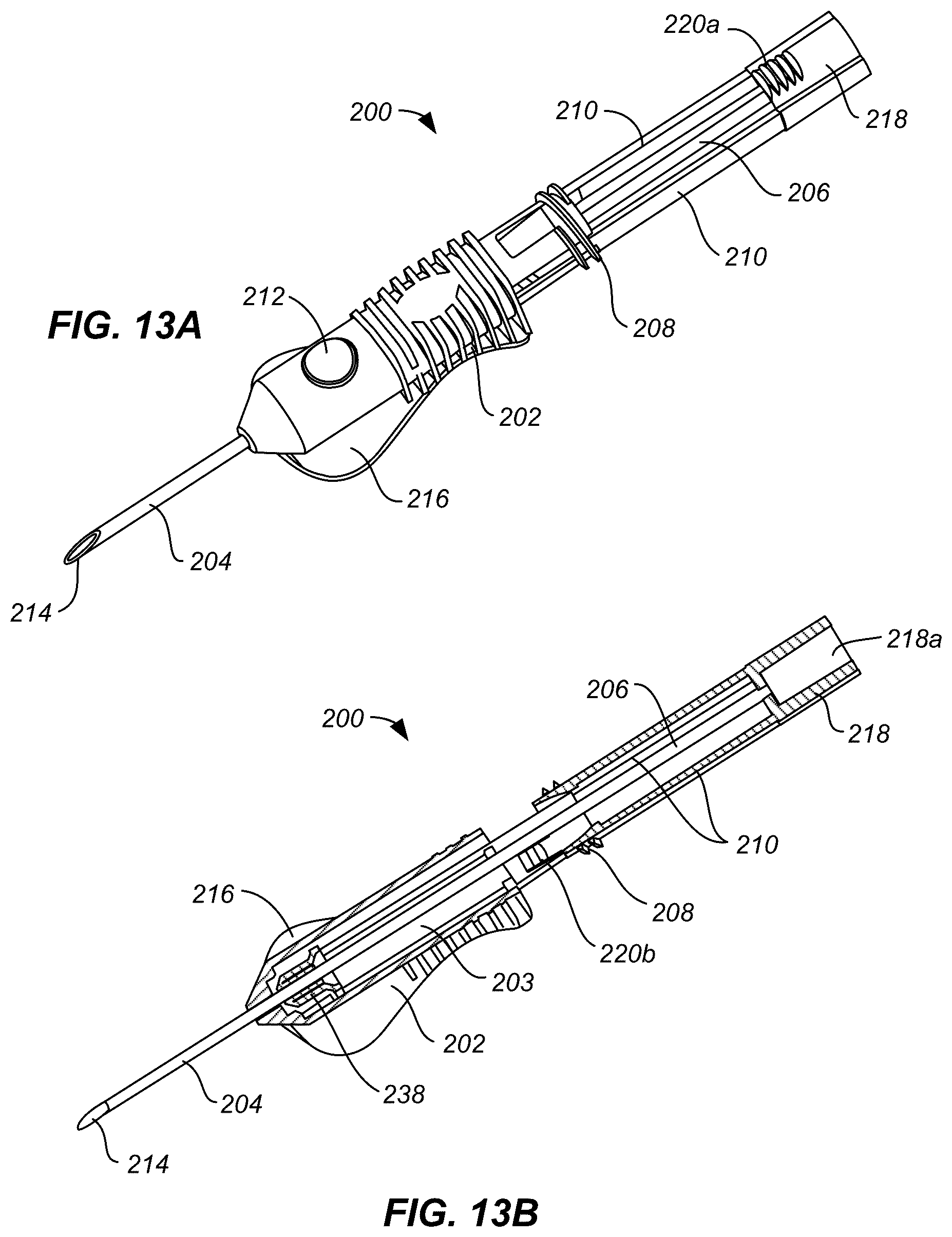Patent US12496434 Figure 13 – Retractable needle catheter delivery apparatus