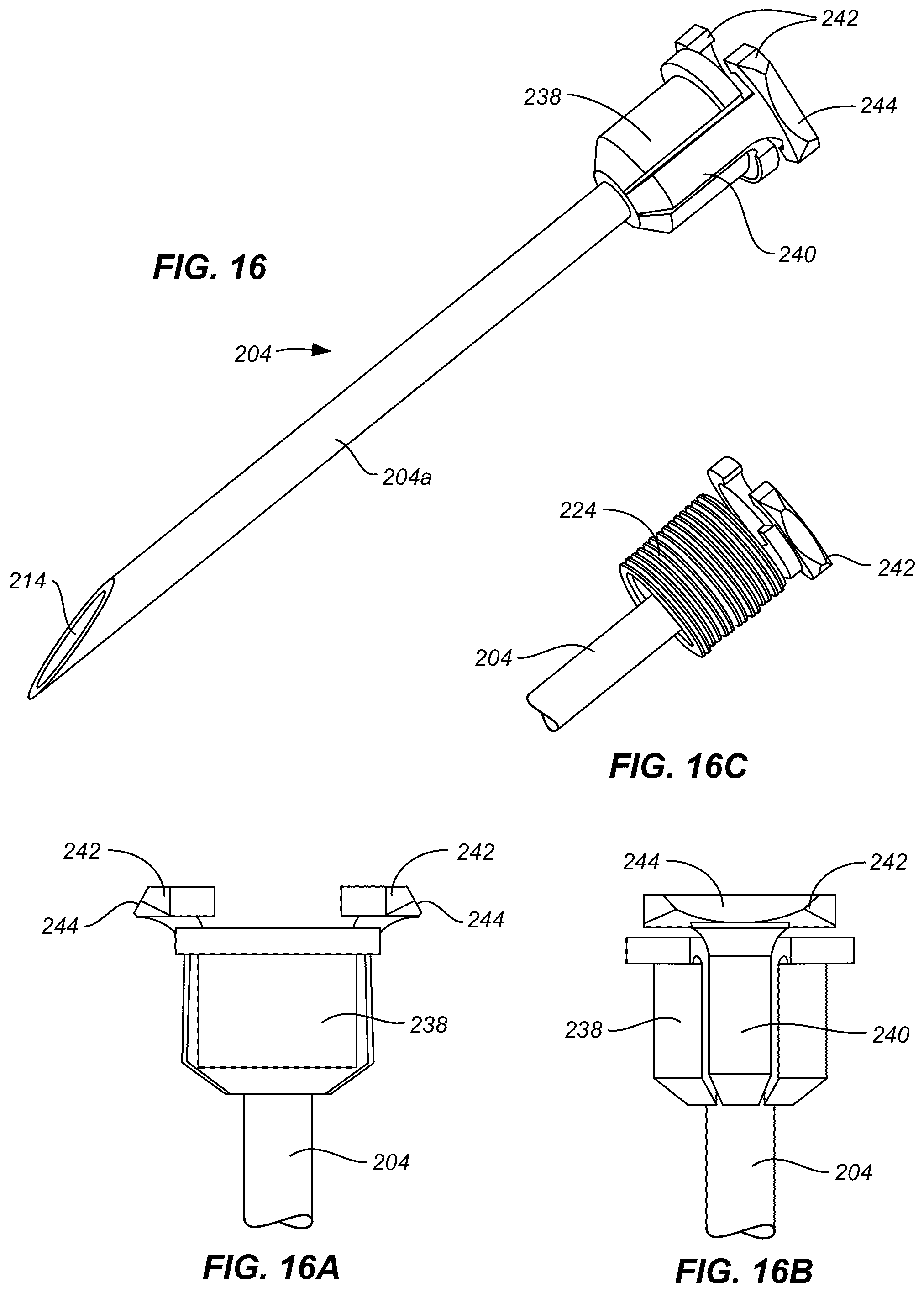 Patent US12496434 Figure 16 – Retractable needle catheter delivery apparatus