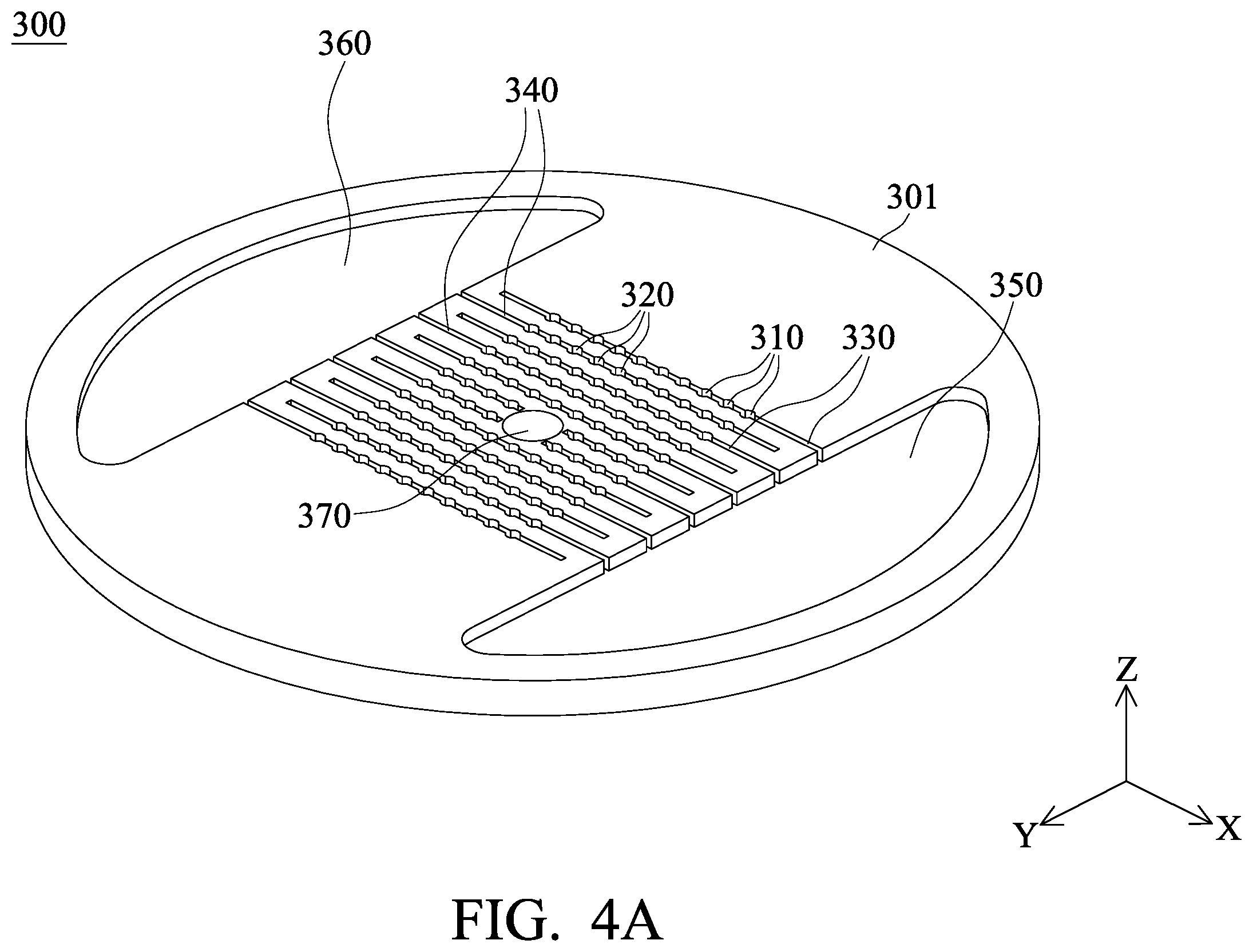 Patent US12496442 Figure 4 – Microneedle electroporation device