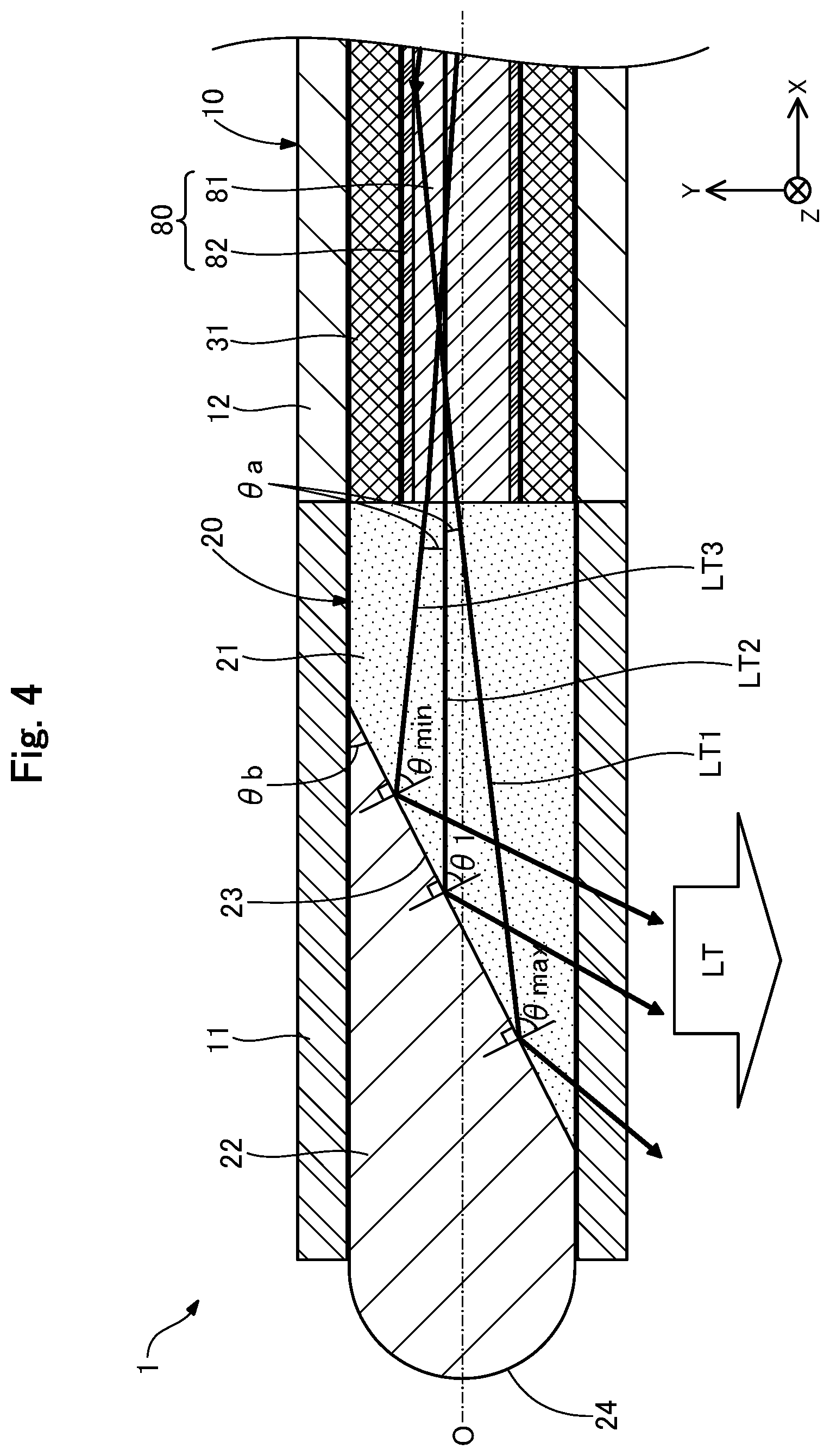 Patent US12496459 Figure 4 – Light irradiation device and light irradiation system