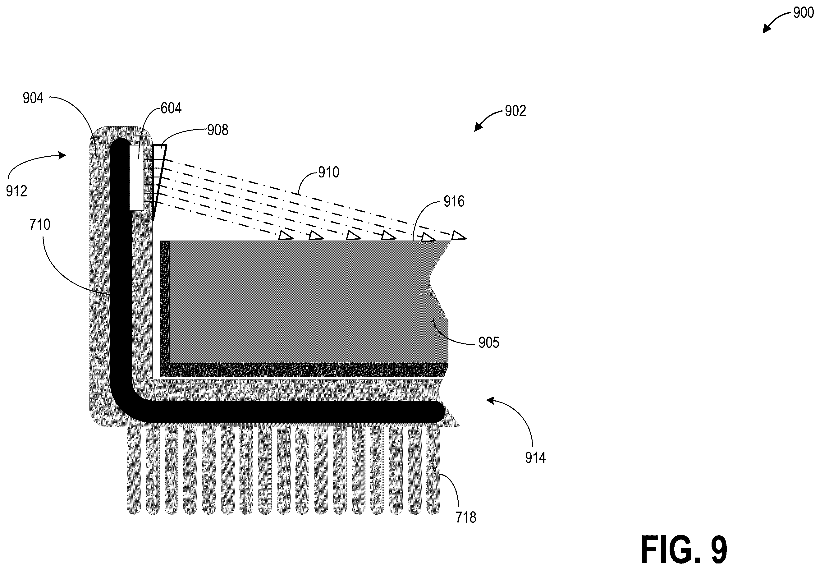Patent US12496462 Figure 9 – Methods and systems for self-sterilizing touch screen