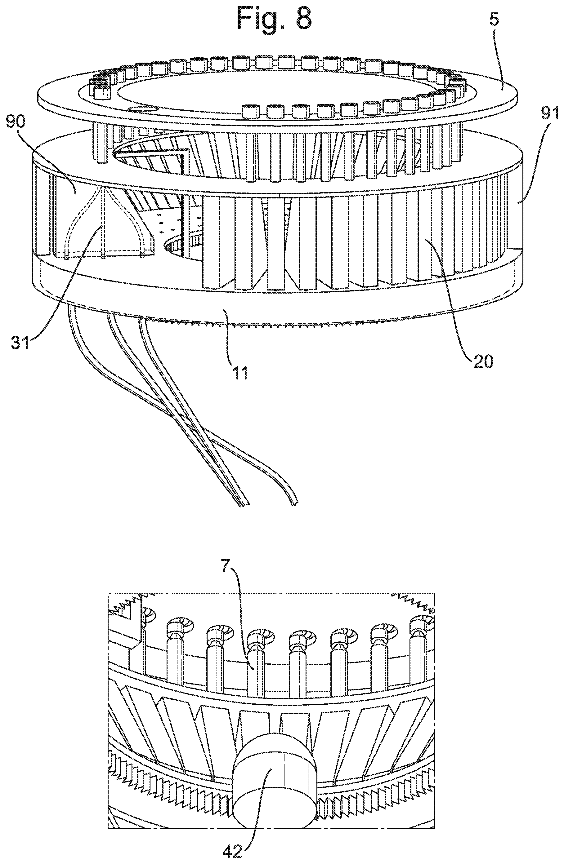 Patent US12496463 Figure 8 – Selector for remote medical element postioning