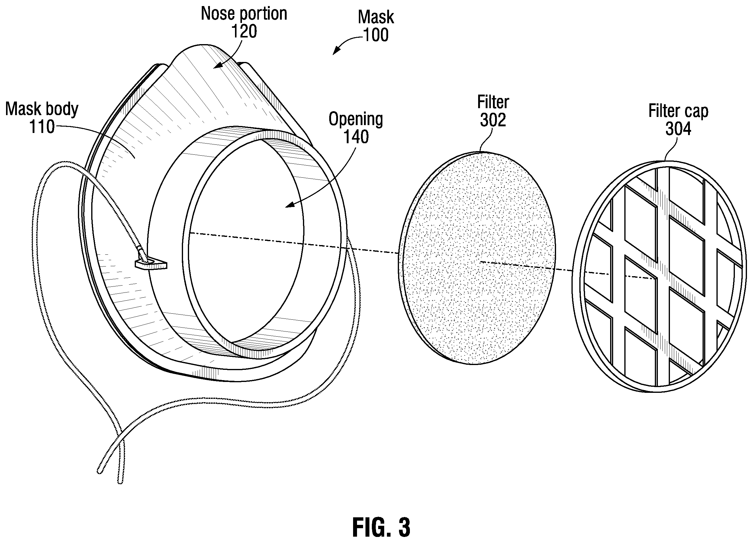 Patent US12496472 Figure 4 – Cold sterilizable protective mask